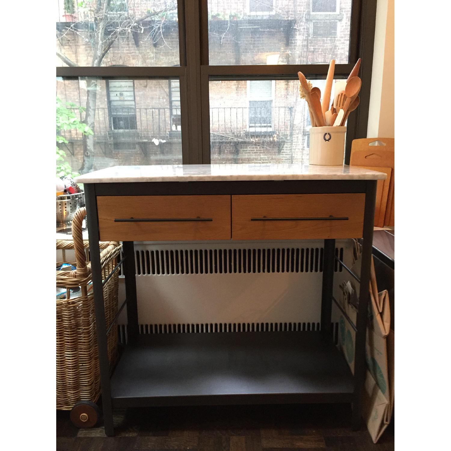 West Elm Marble Kitchen Island - image-1