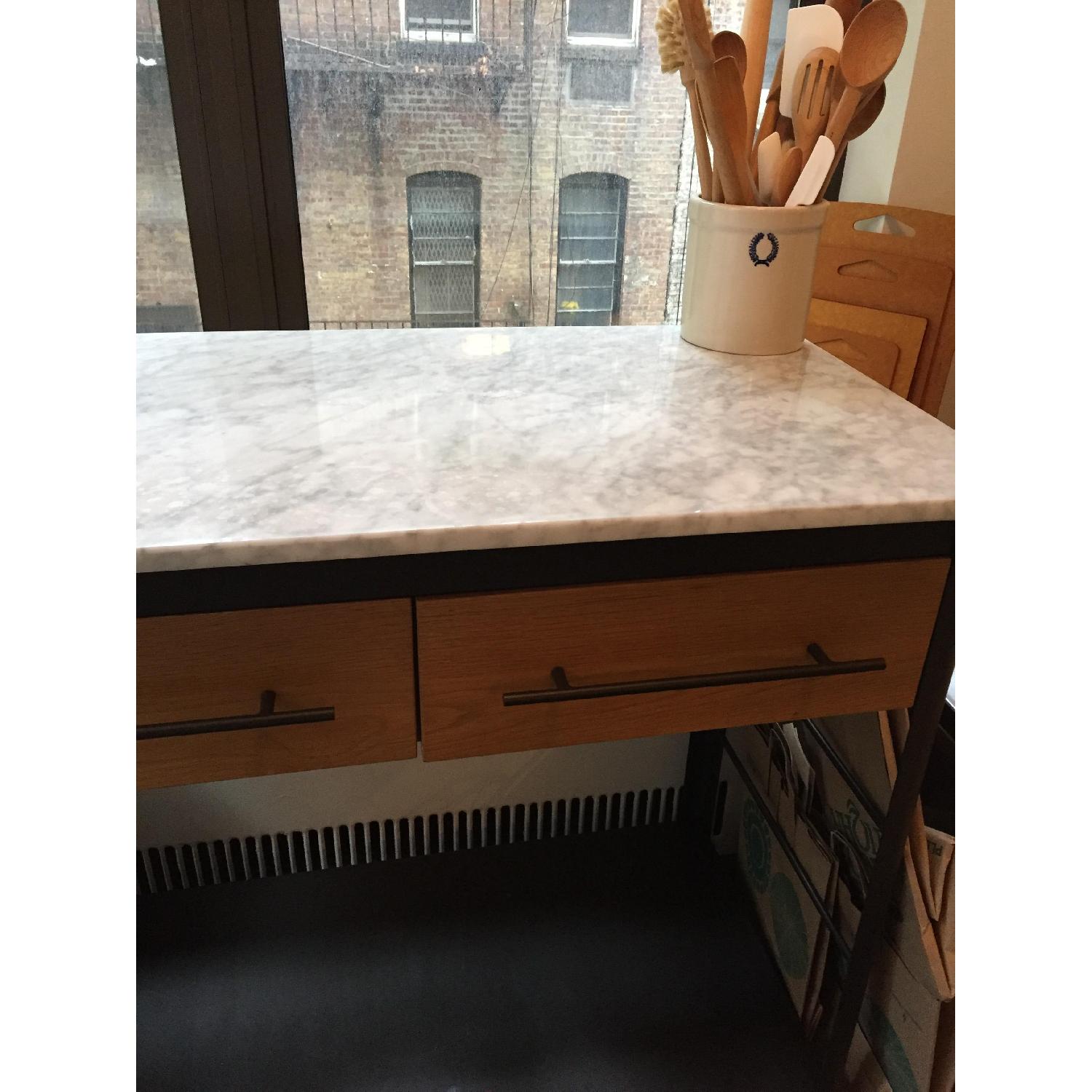 West Elm Marble Kitchen Island - image-2