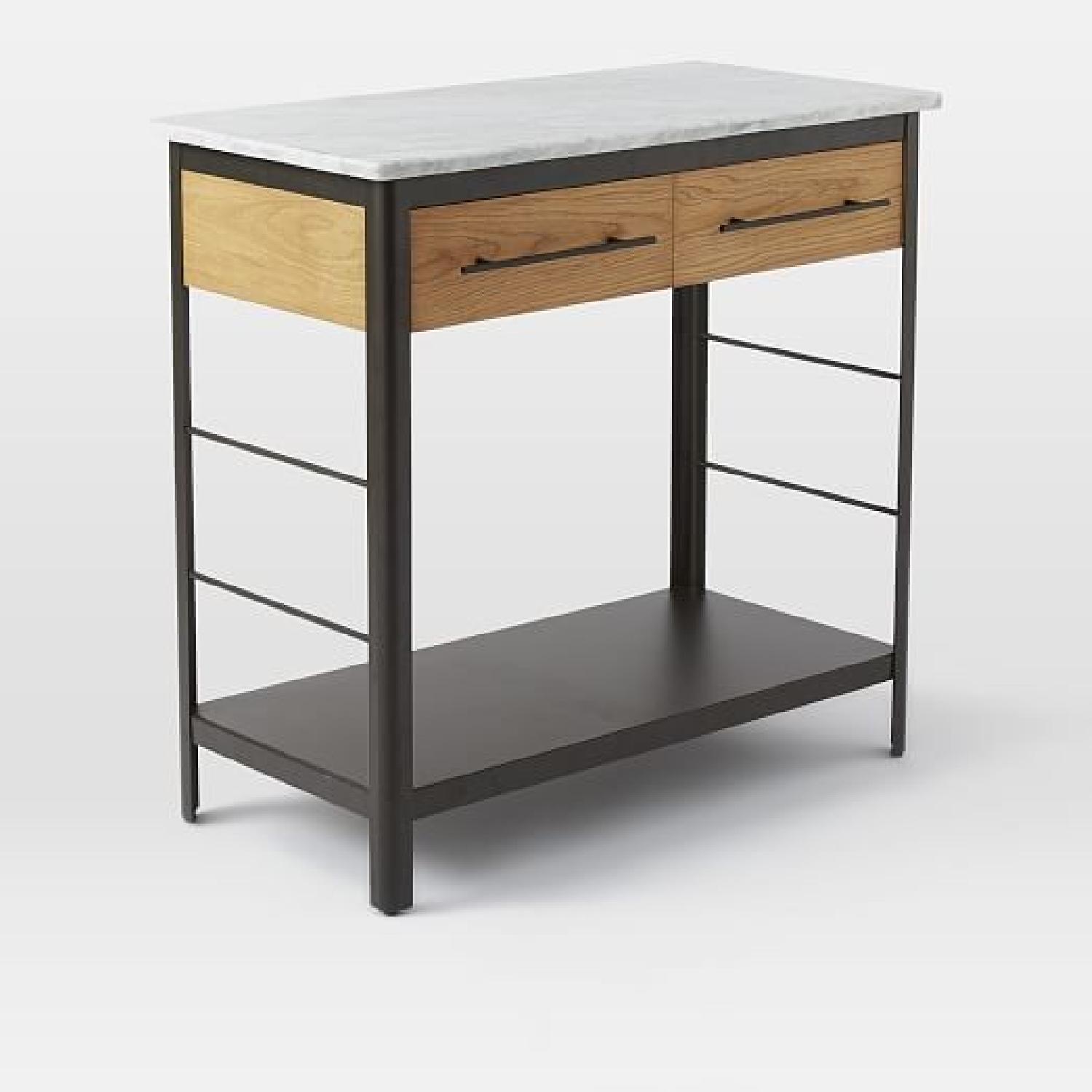 West Elm Marble Kitchen Island AptDeco
