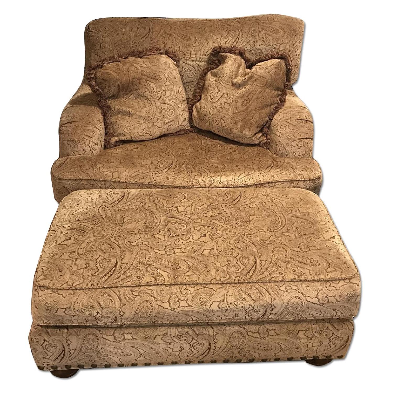 Ashley's Oversized Chair & Ottoman - image-0