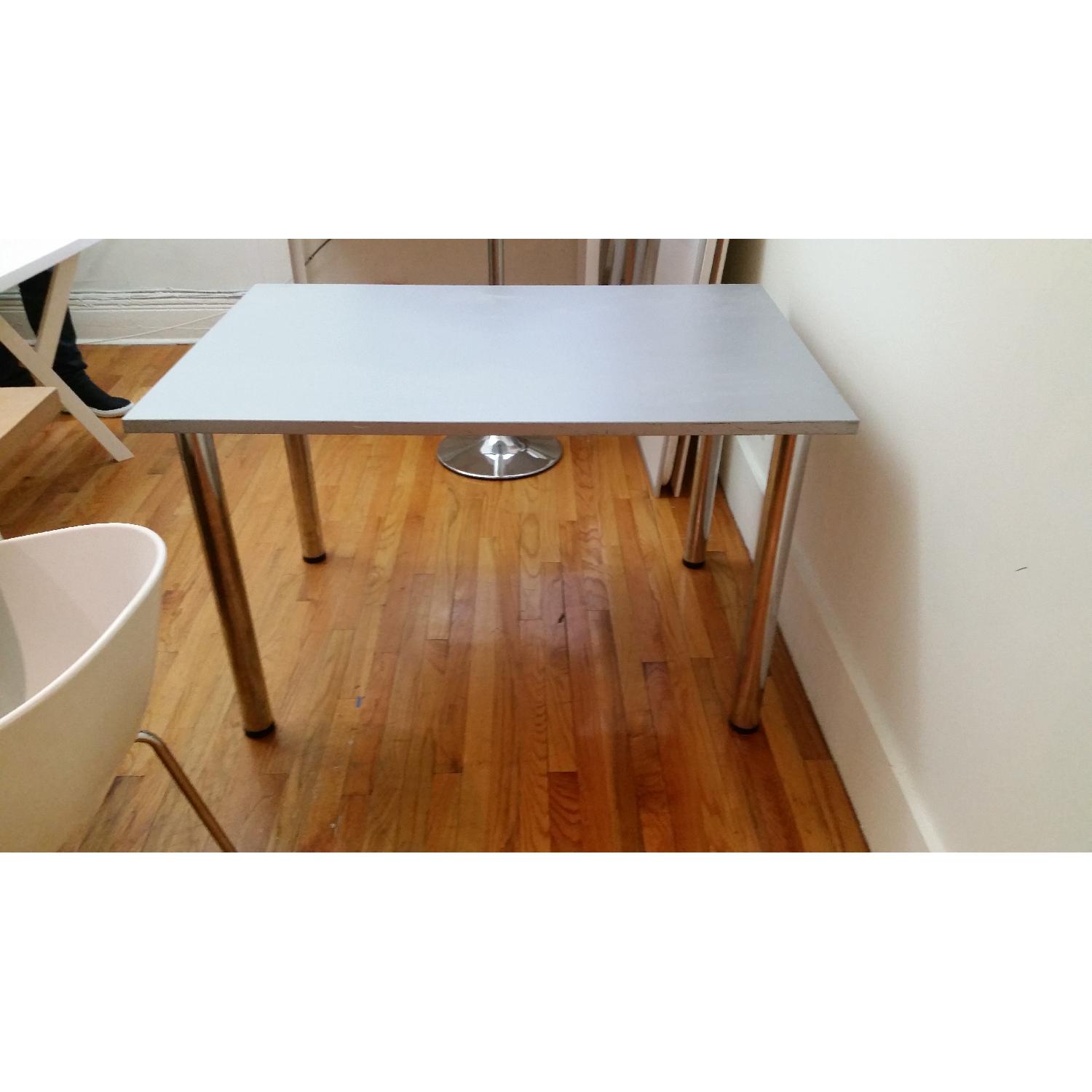 Solid Grey Wood Table - image-1