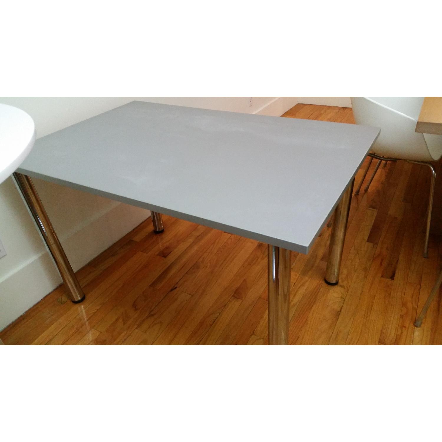 Solid Grey Wood Table - image-2