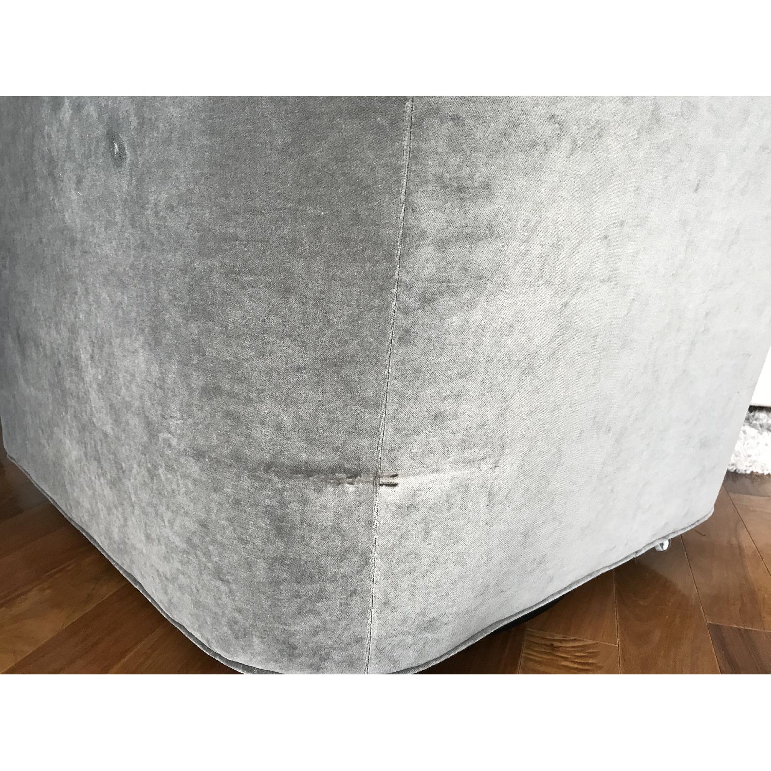 Mitchell Gold + Bob Williams Grey Velvet Swivel Chair - image-7