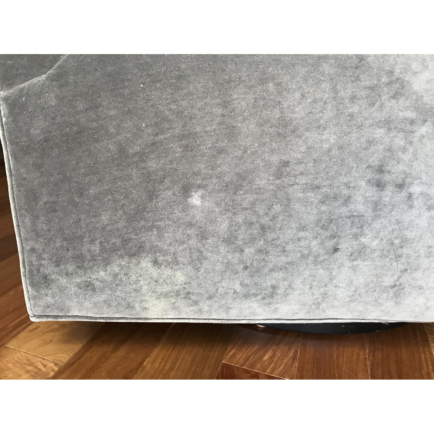 Mitchell Gold + Bob Williams Grey Velvet Swivel Chair - image-8