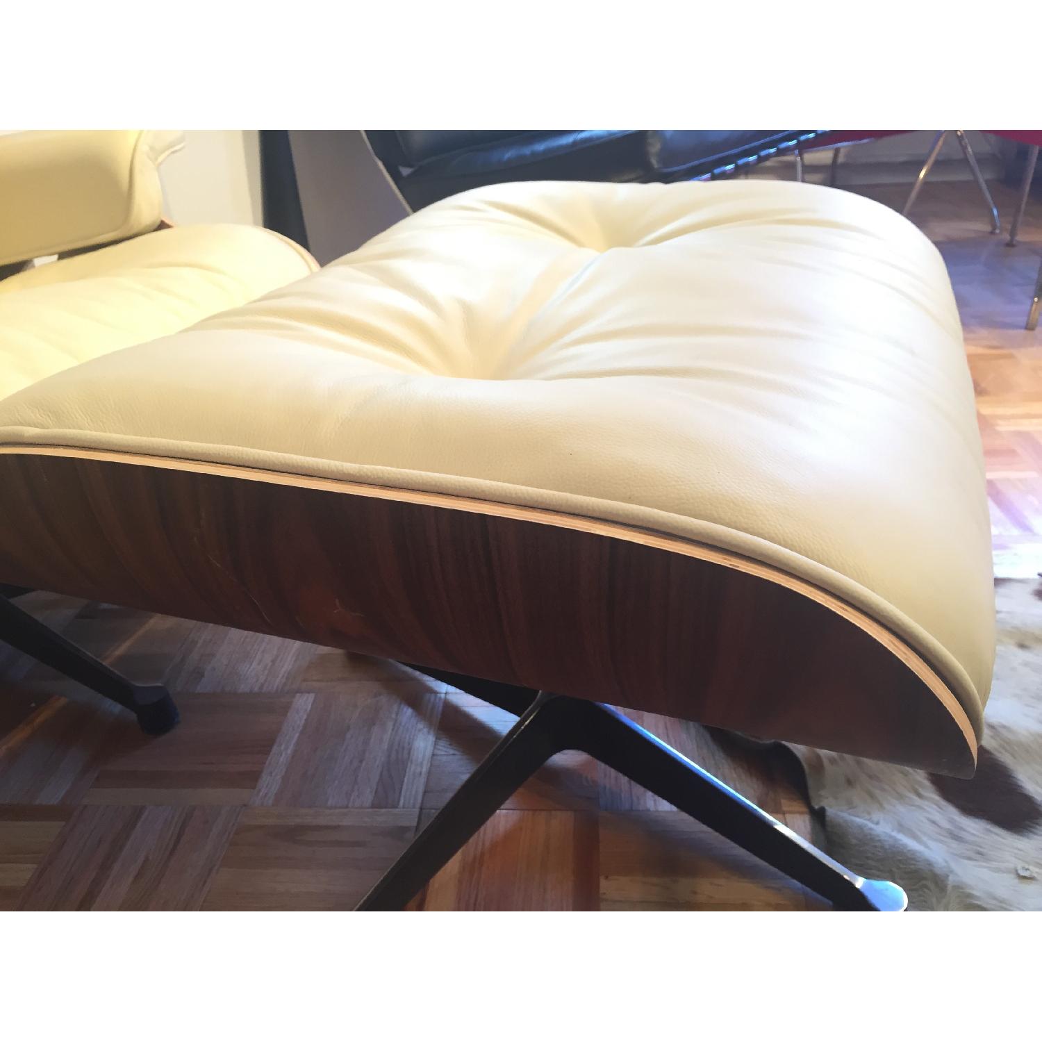 Eames Lounge Chair & Ottoman Replice in Cream - image-1