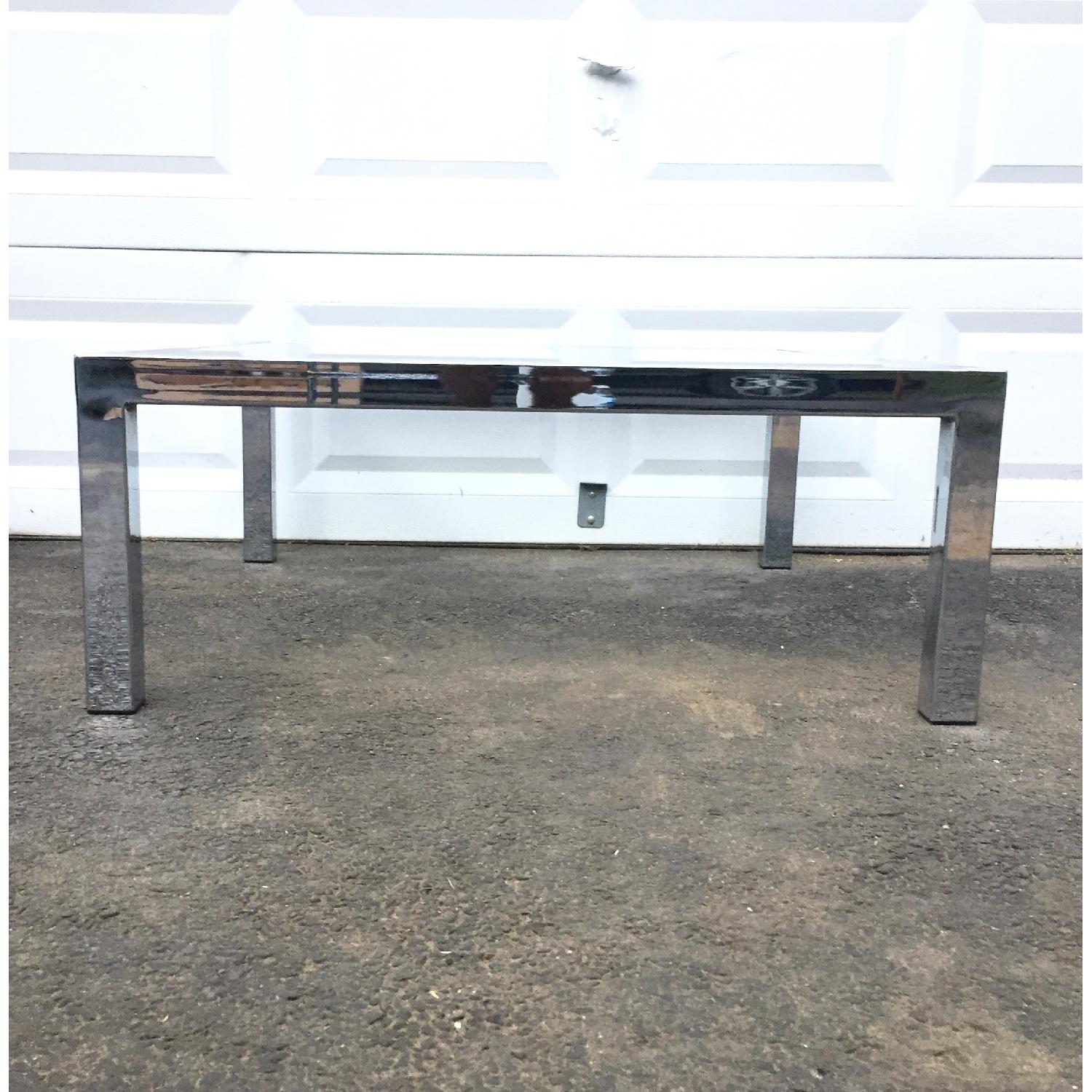 Mid-Century Modern Chrome & Glass Coffee Table - image-4