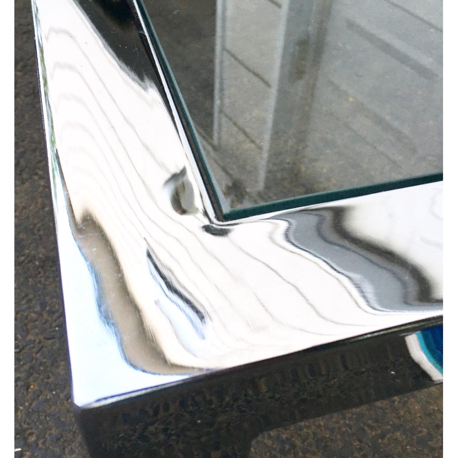 Mid-Century Modern Chrome & Glass Coffee Table - image-6