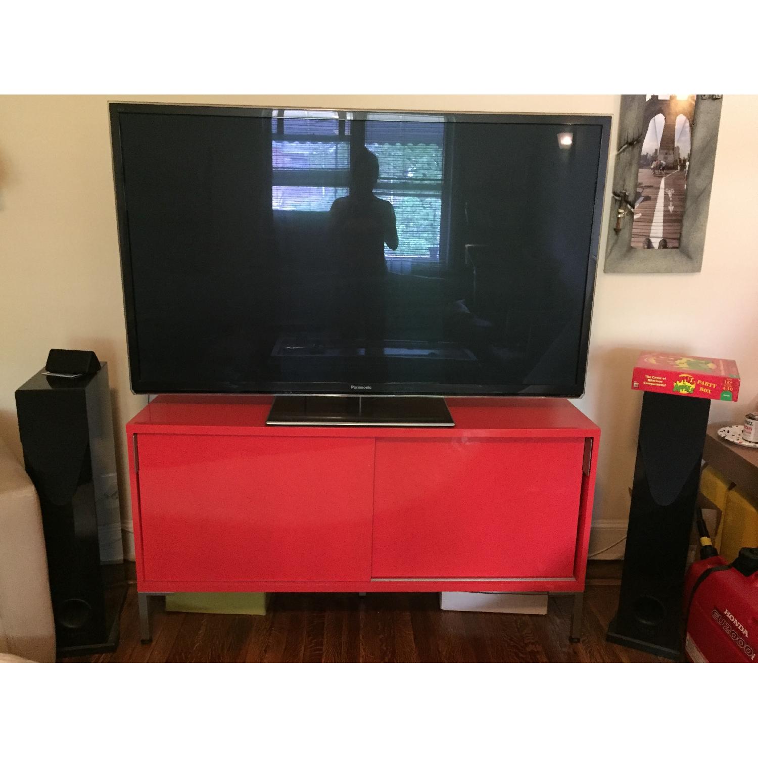 CB2 Modern Lacquered Credenza/Entertainment Center AptDeco