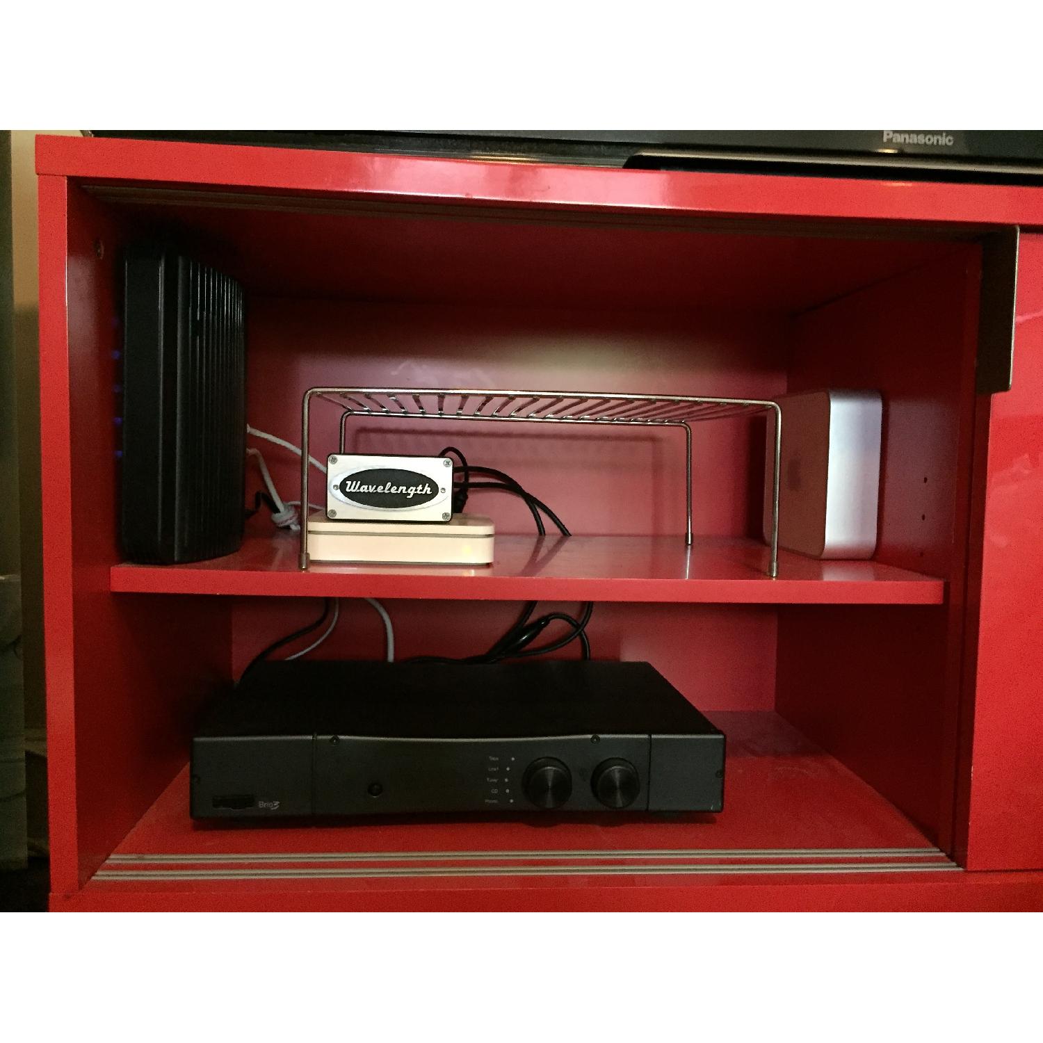 CB2 Modern Lacquered Credenza/Entertainment Center AptDeco