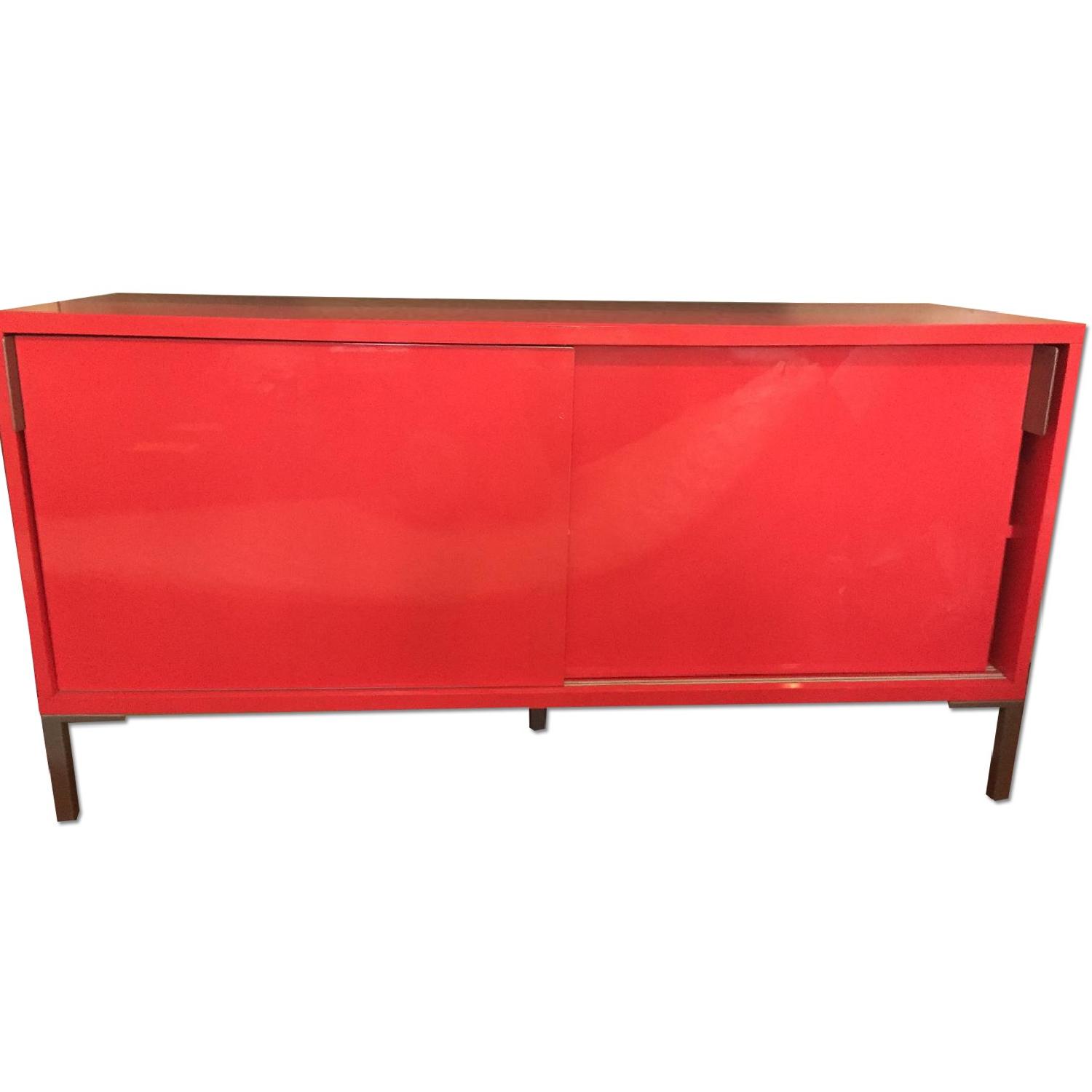 CB2 Modern Lacquered Credenza/Entertainment Center AptDeco