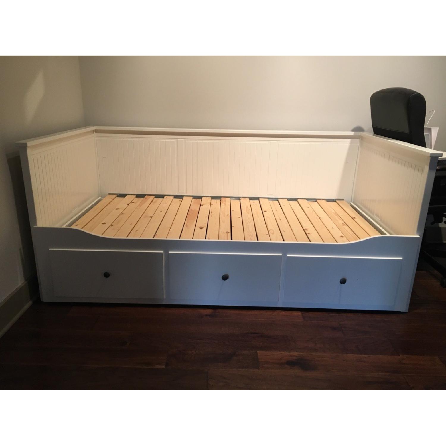 Ikea White Daybed w/ Storage - image-2