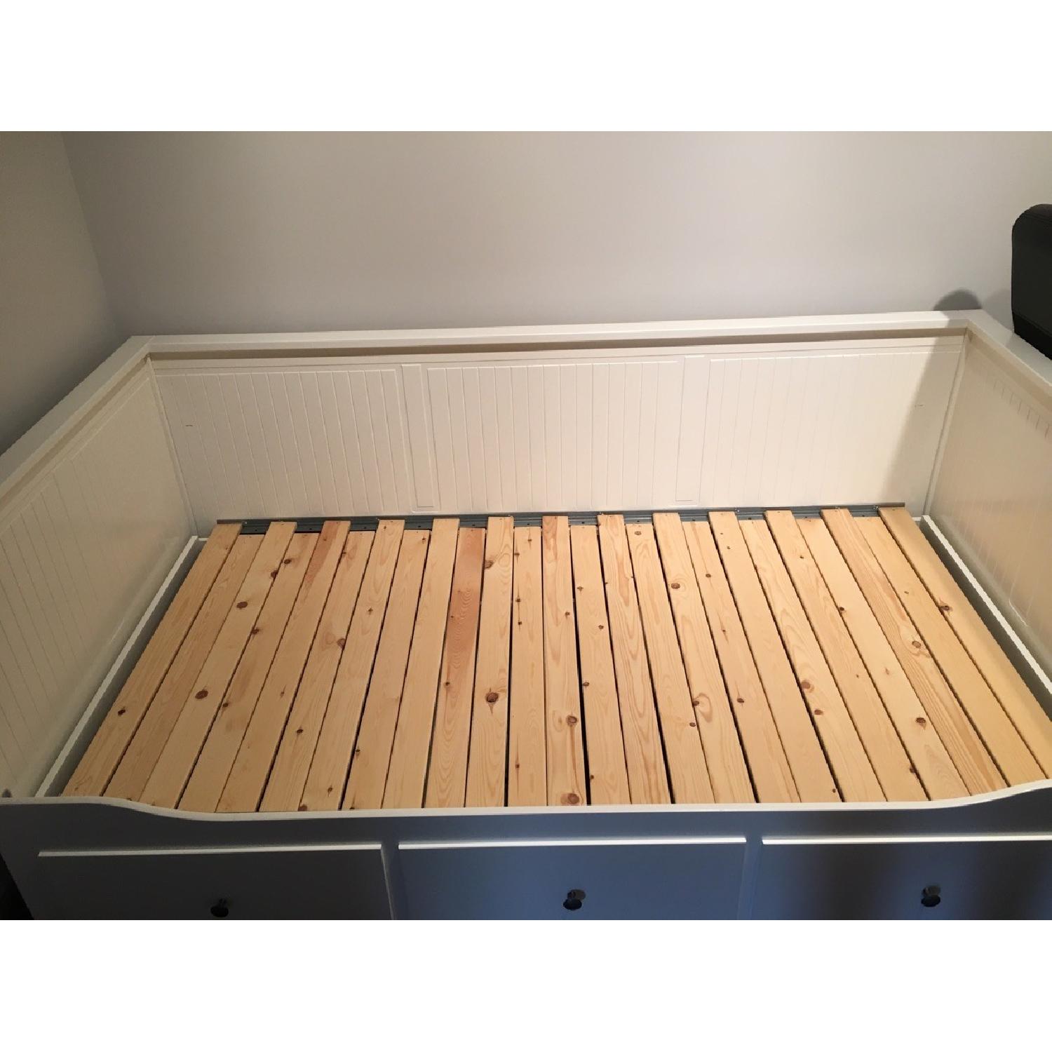 Ikea White Daybed w/ Storage - image-3