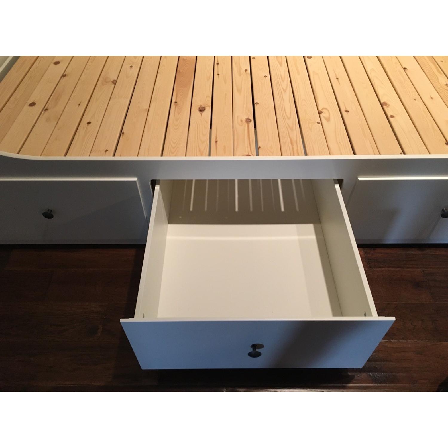 Ikea White Daybed w/ Storage - image-4