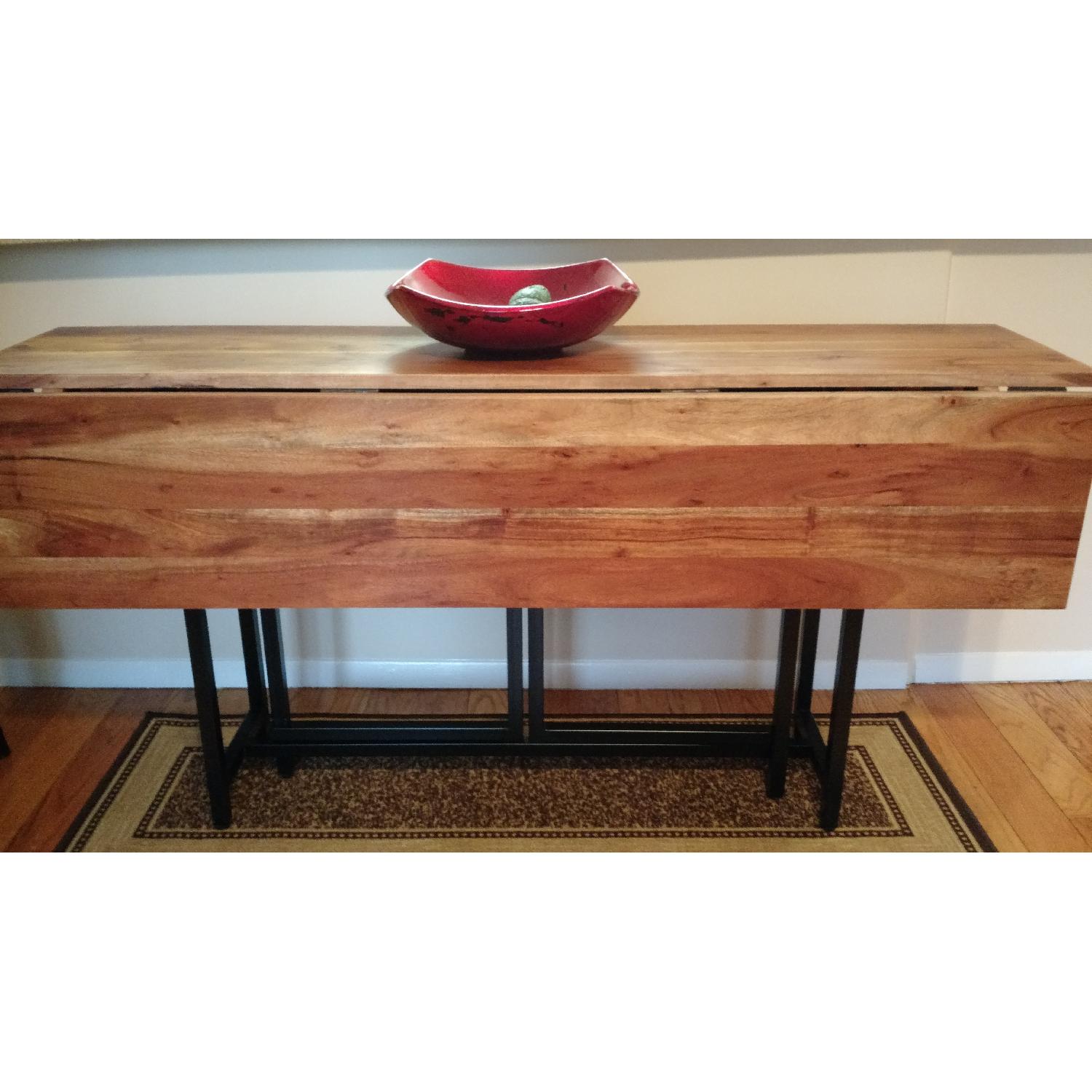 Crate & Barrel Origami Drop Leaf Dining Table - image-1