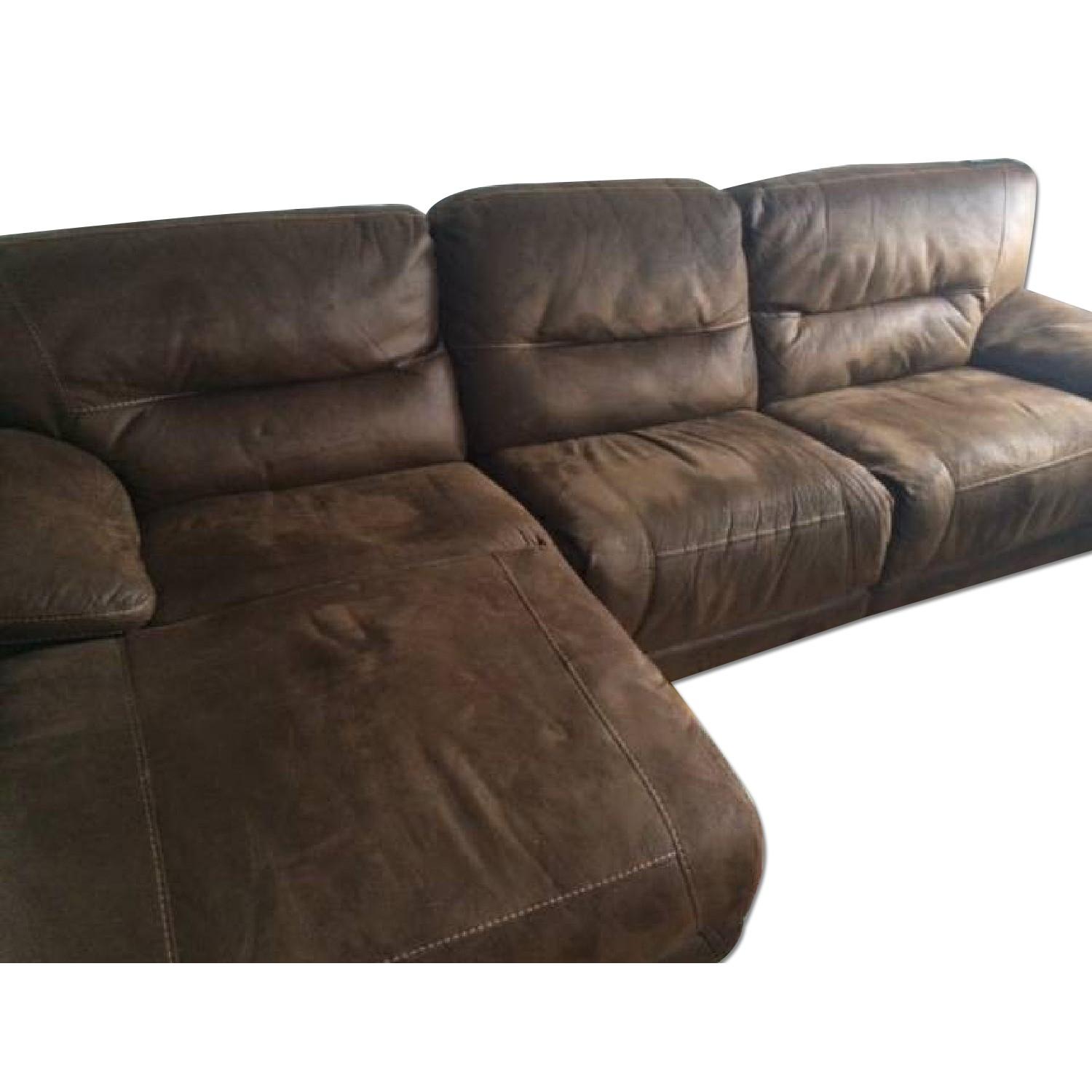 Bob's 3 Piece Reclining Sectional Sofa AptDeco