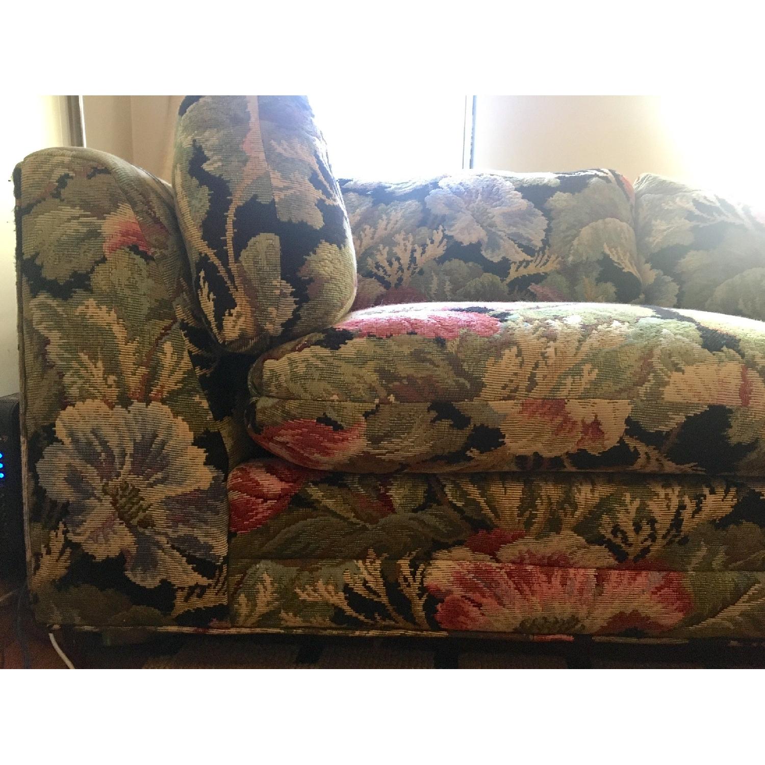 Hollywood Regency Floral Sofa - image-1