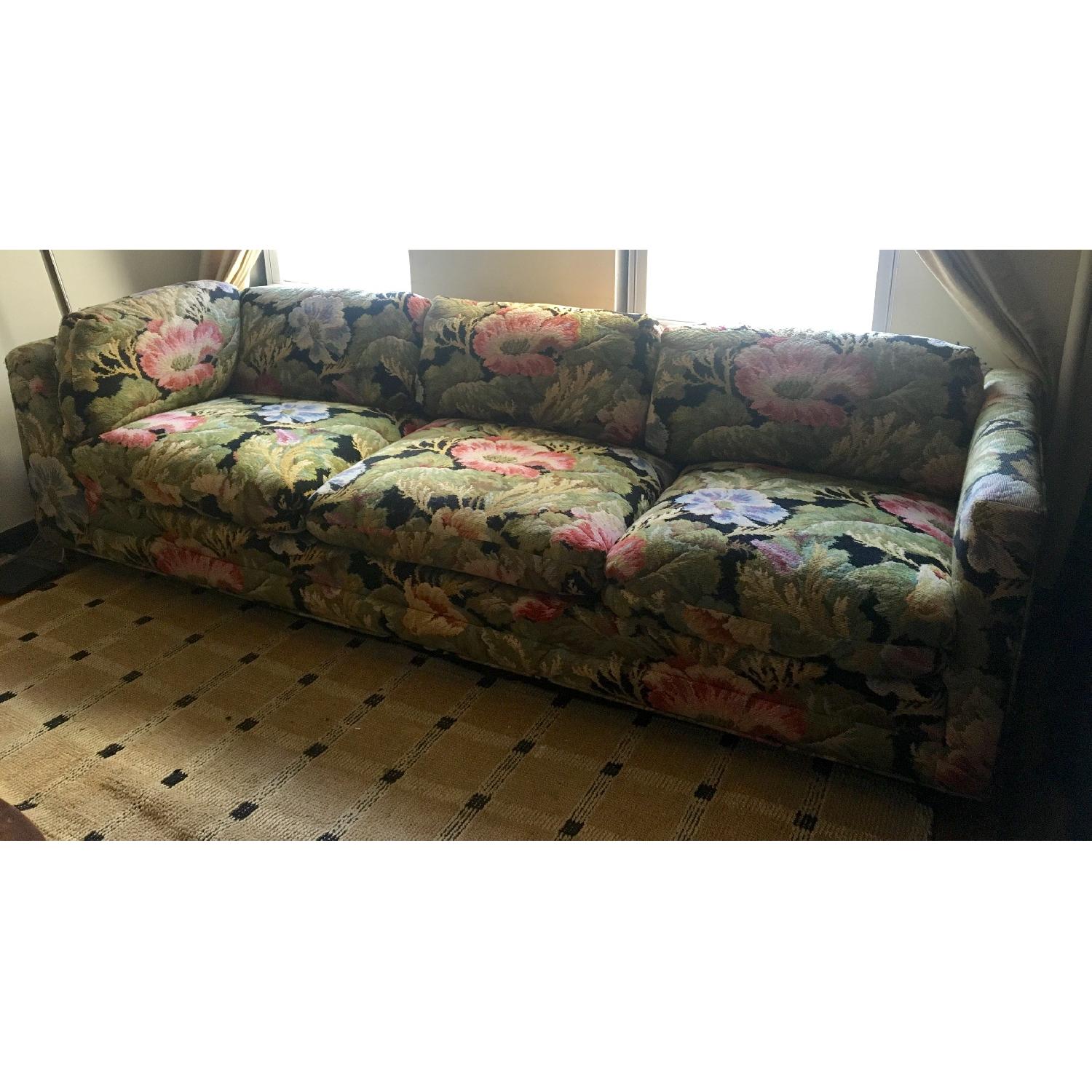 Hollywood Regency Floral Sofa - image-6