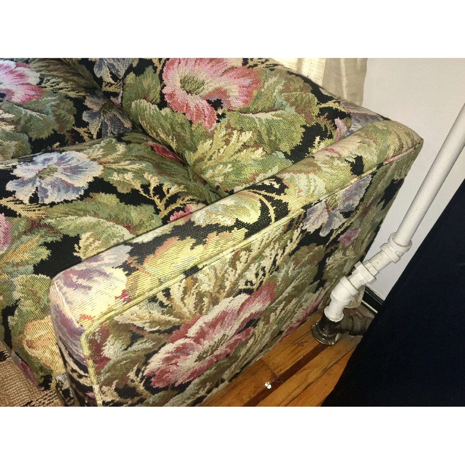 Hollywood Regency Floral Sofa - image-8