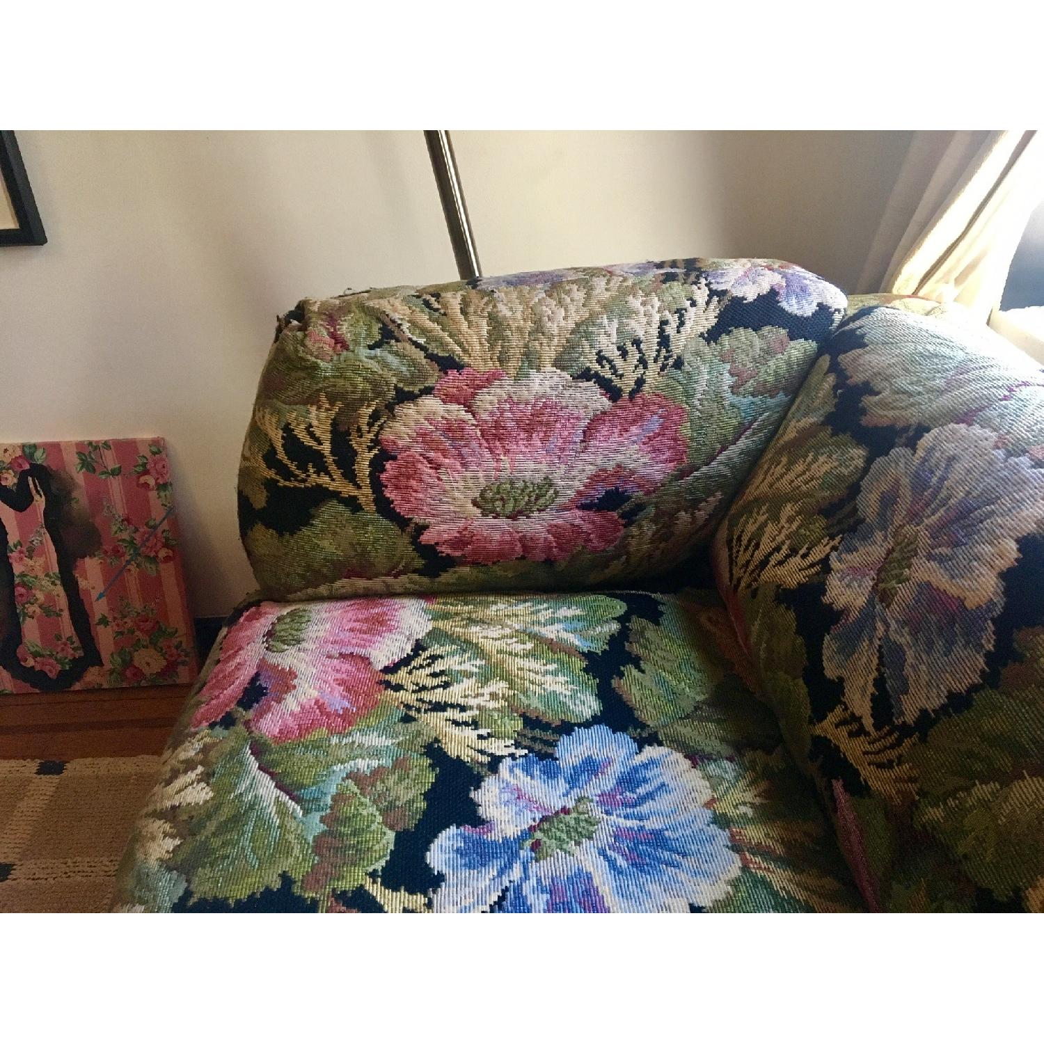 Hollywood Regency Floral Sofa - image-9
