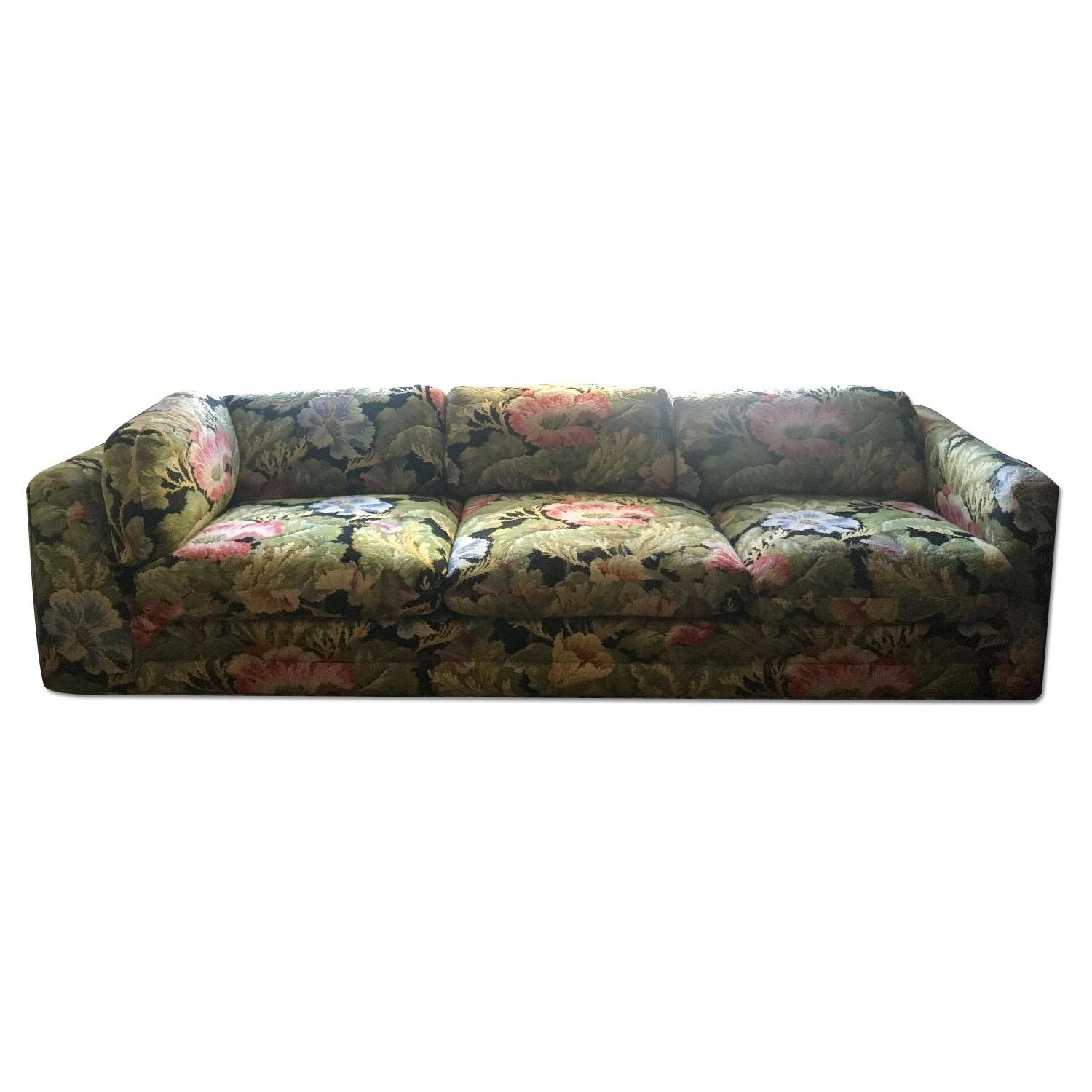 Hollywood Regency Floral Sofa - image-0
