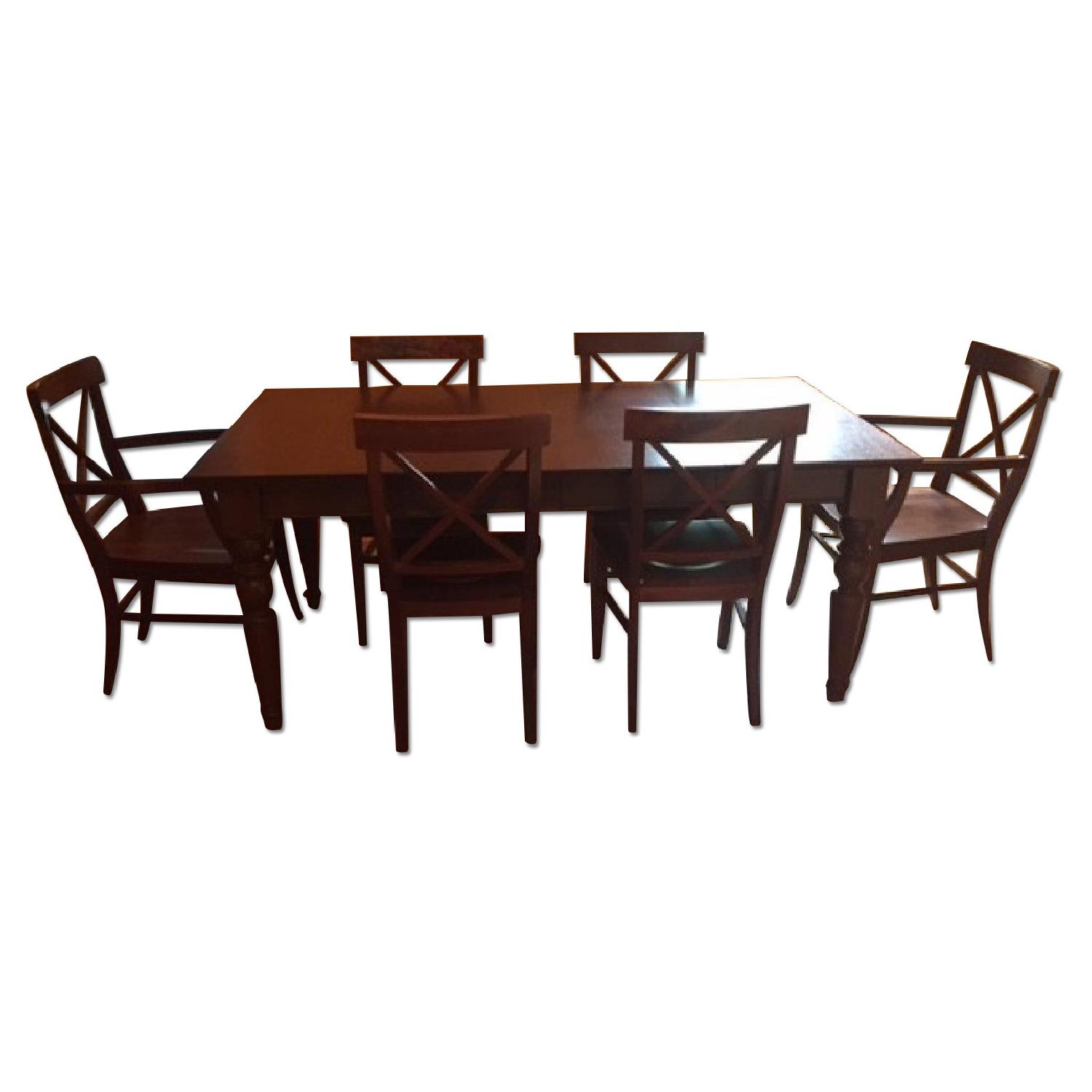 Pottery Barn Dining Room Table w/ 6 Chairs - image-0