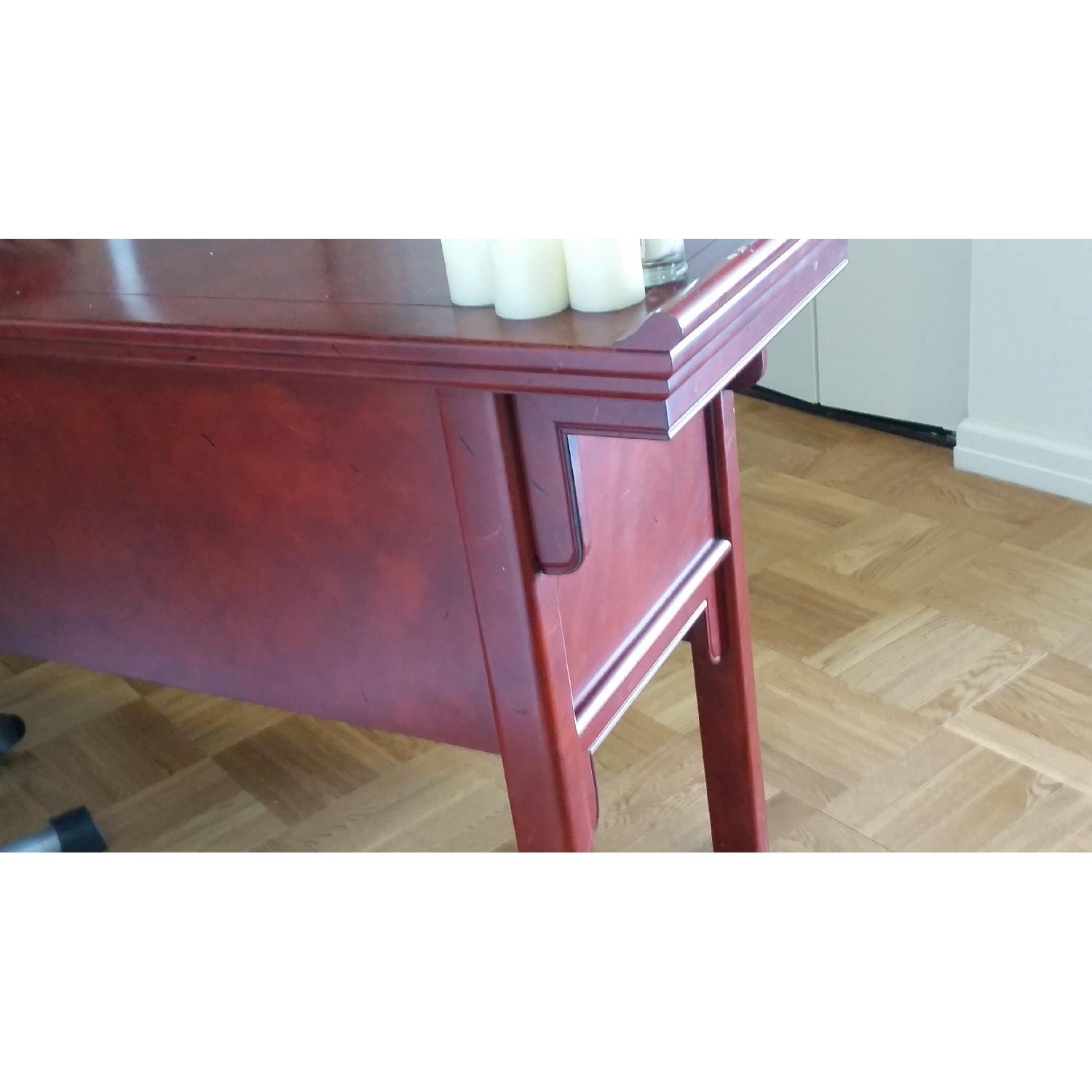 Century Furniture Deep Red Alter Accent Table - image-4