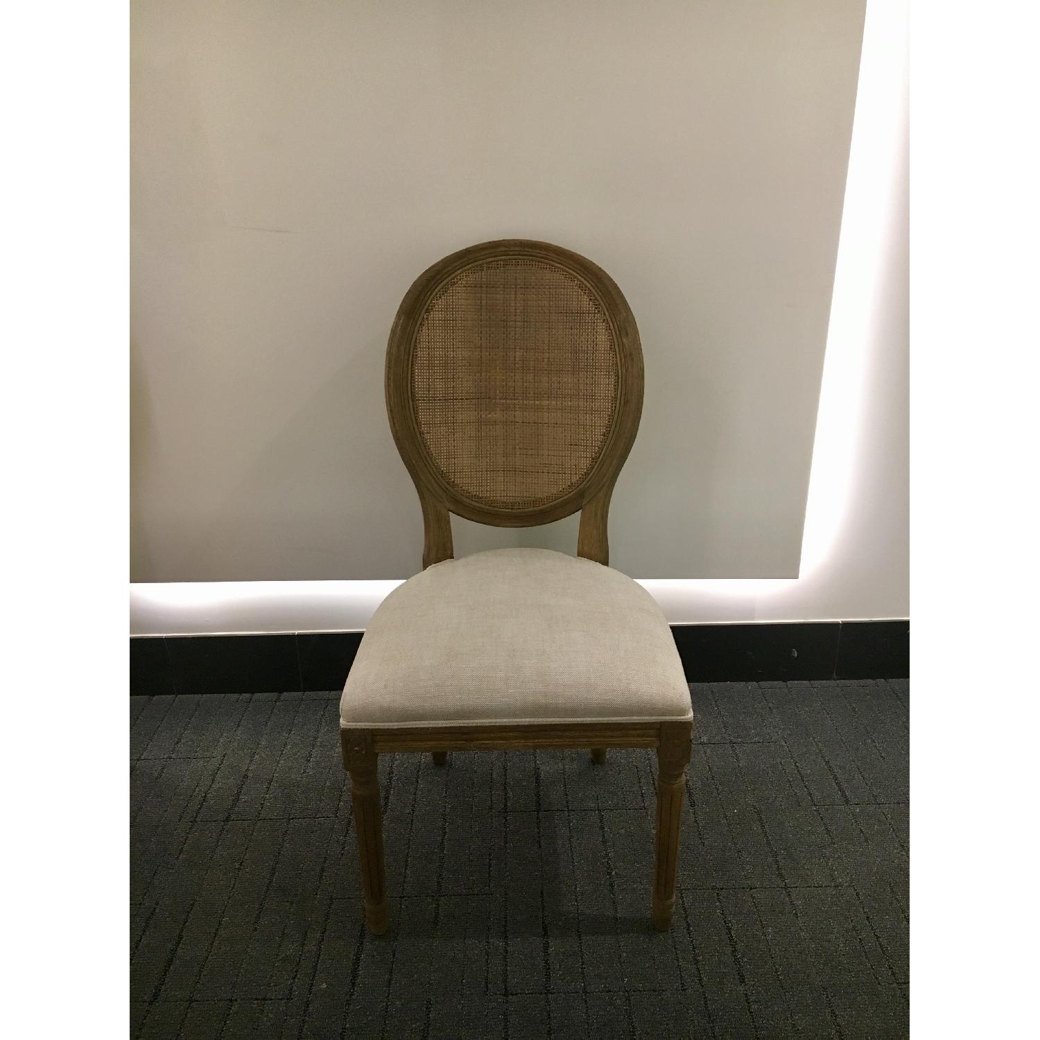 Restoration Hardware Vintage French Round Cane Back Chairs AptDeco