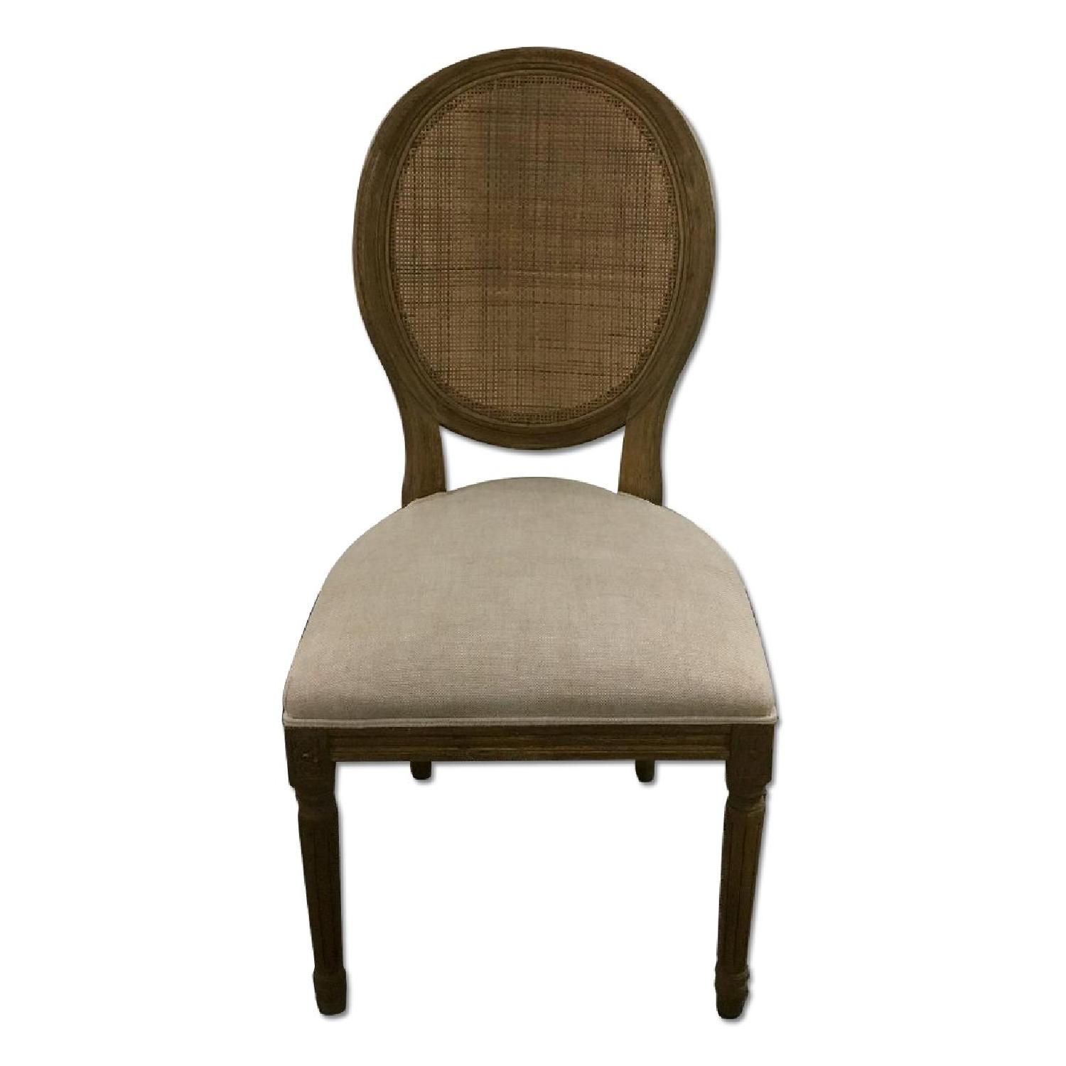 Restoration Hardware Vintage French Round Cane Back Chairs AptDeco