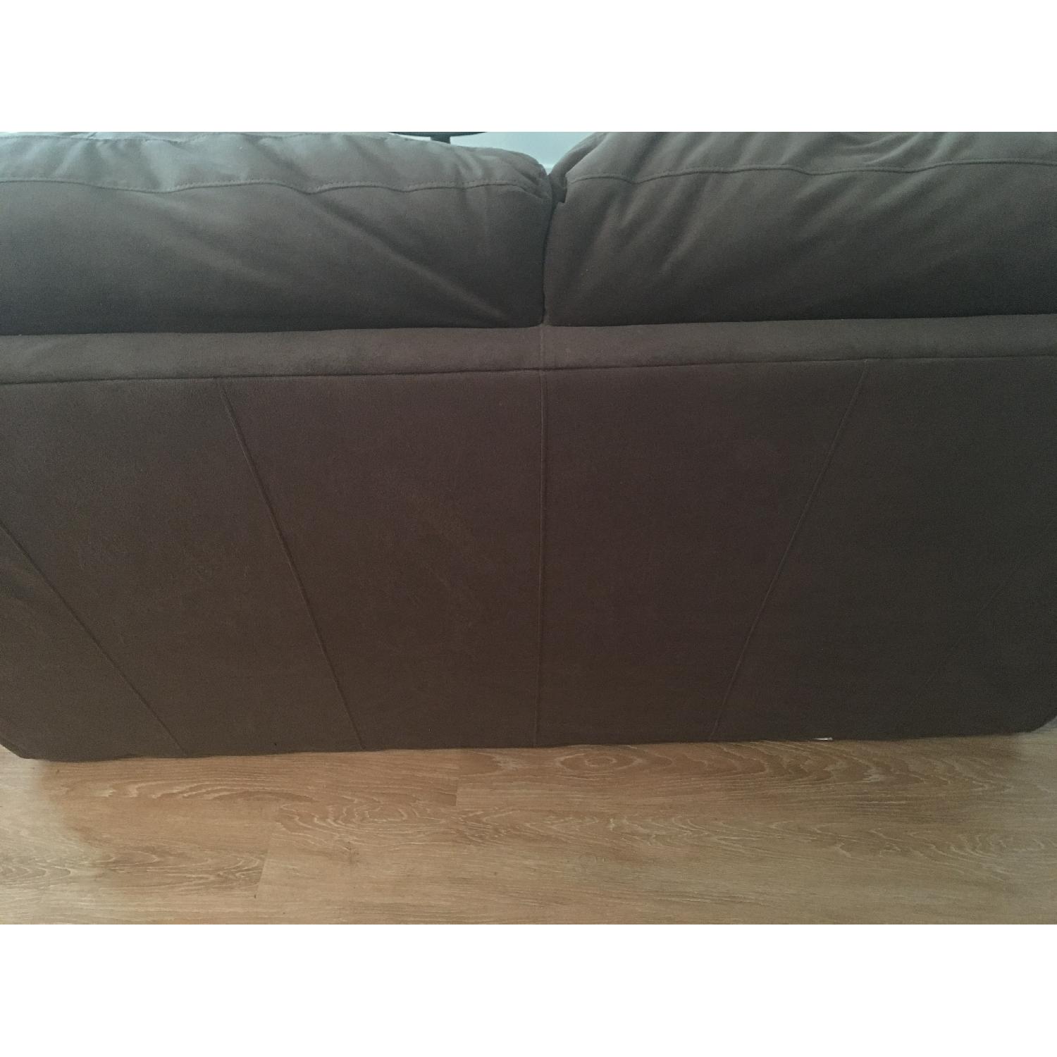 Dark Brown Fabric Sleeper Sofa - image-4