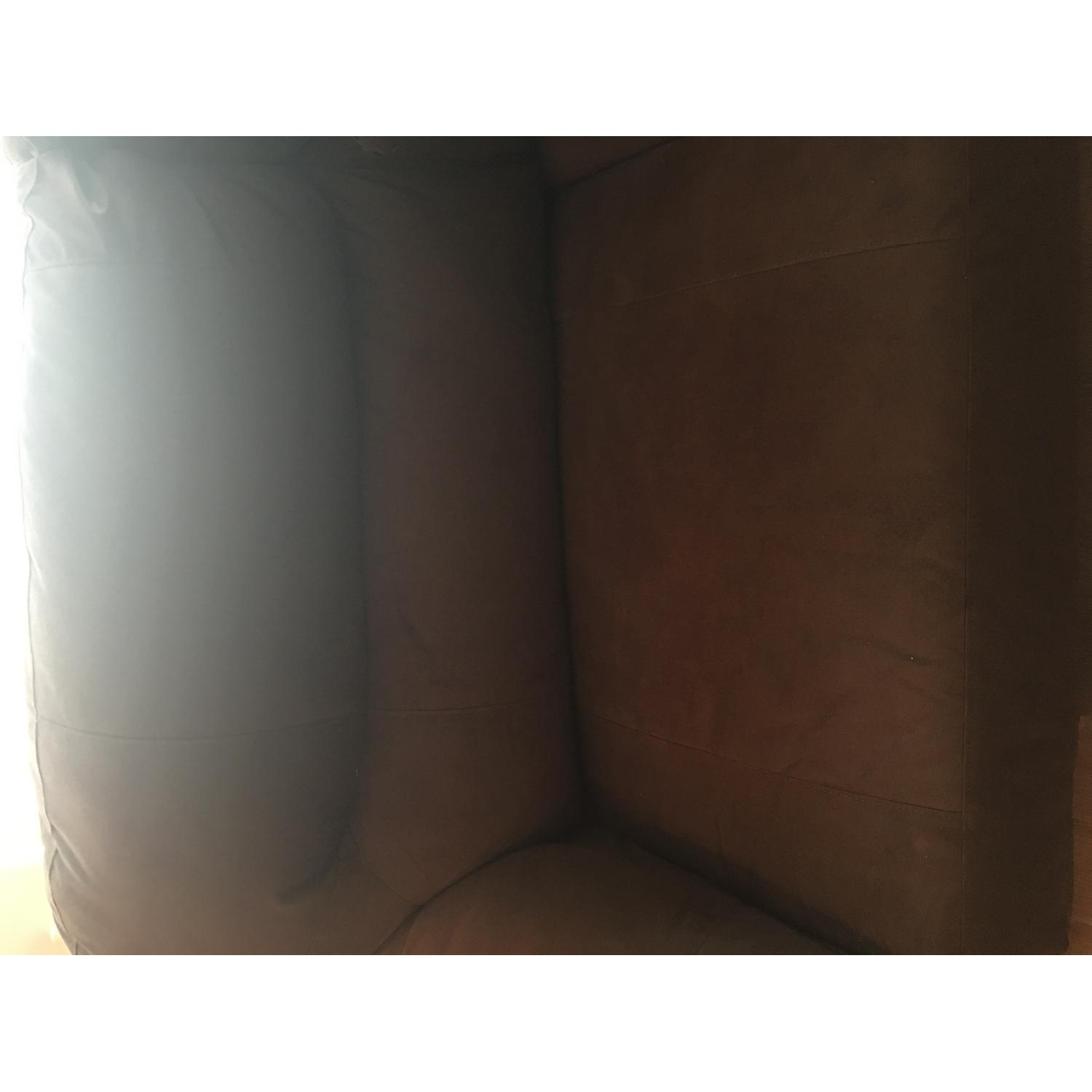 Dark Brown Fabric Sleeper Sofa - image-6