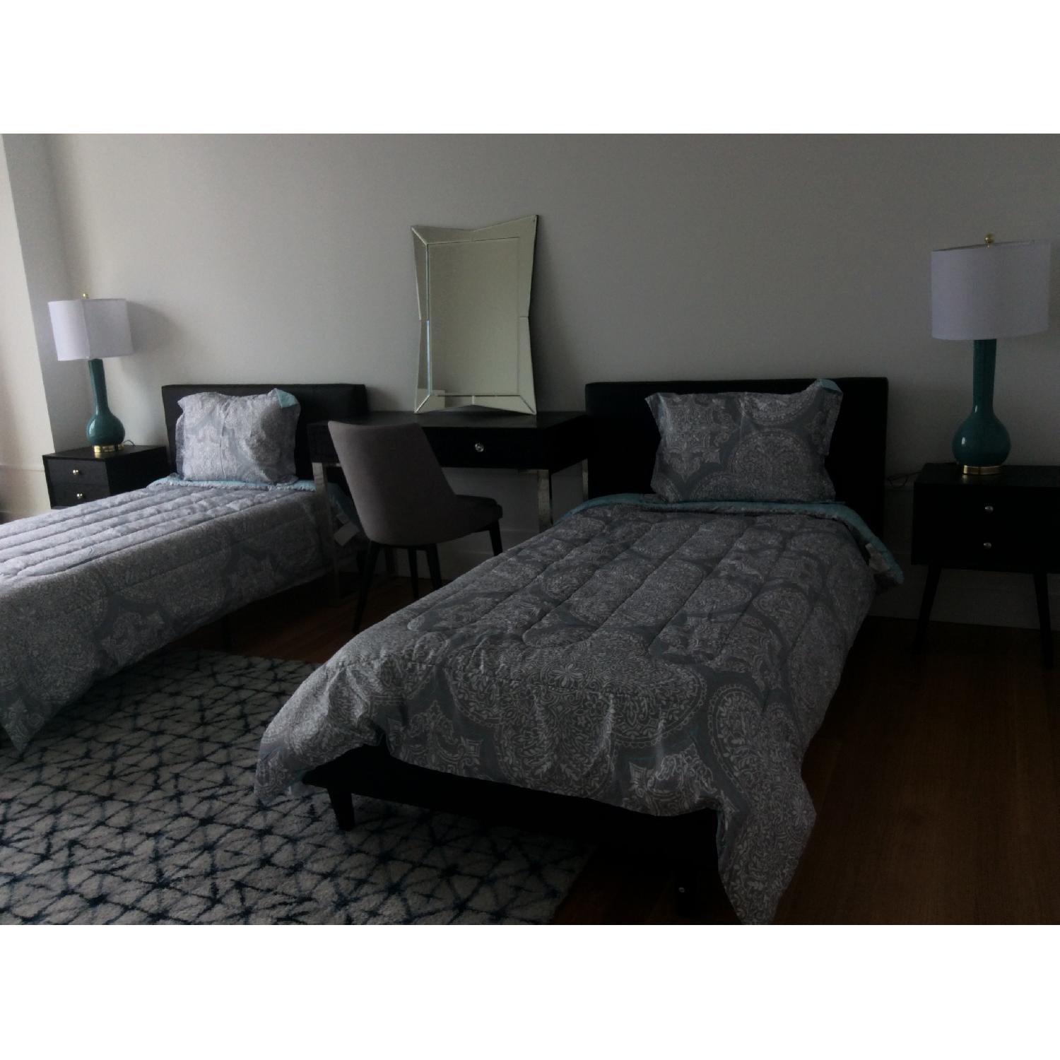 Upholstered Twin Bed Frame - image-1