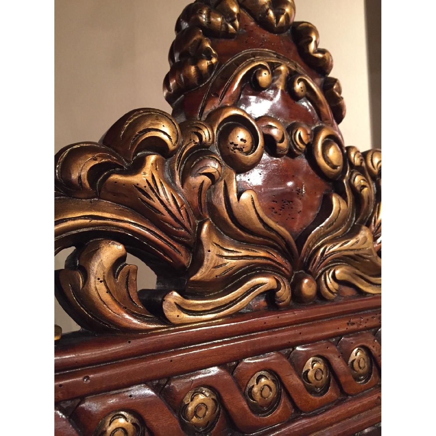 Greek King Head Carved Wood Chair - AptDeco, image size:1500x1500