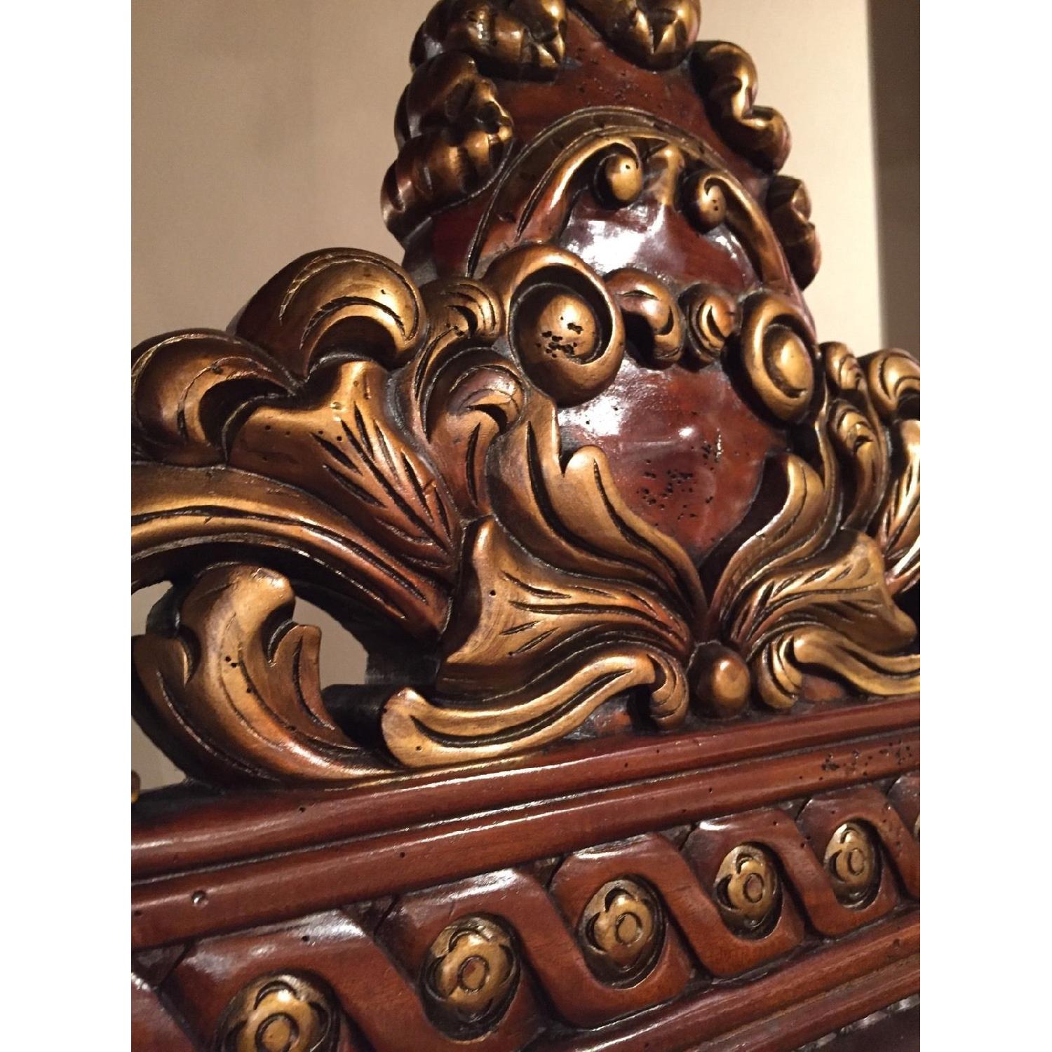 Greek King Head Carved Wood Chair - image-10