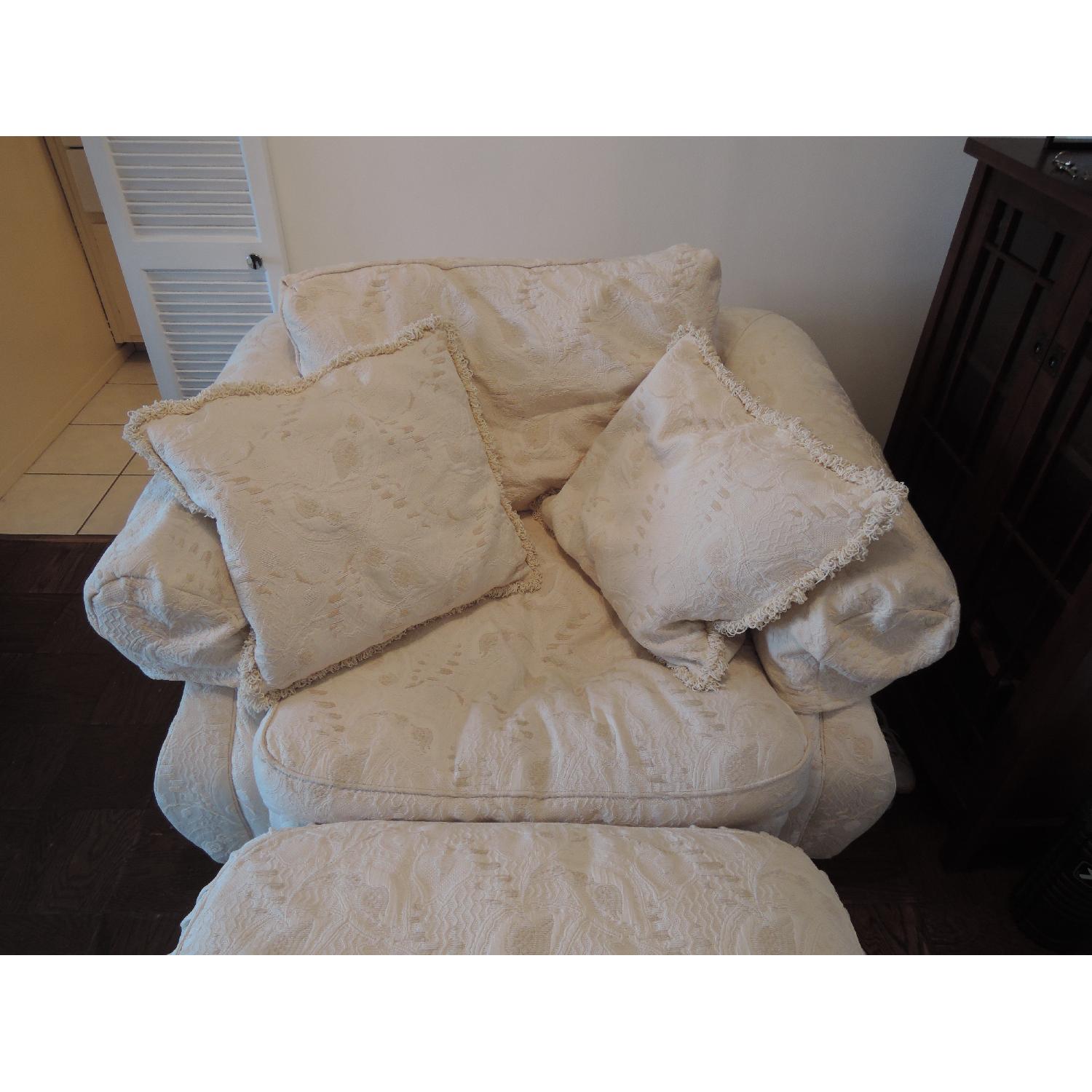 Carol Hicks Bolton for E.J.Victor Chair & Ottoman - image-1