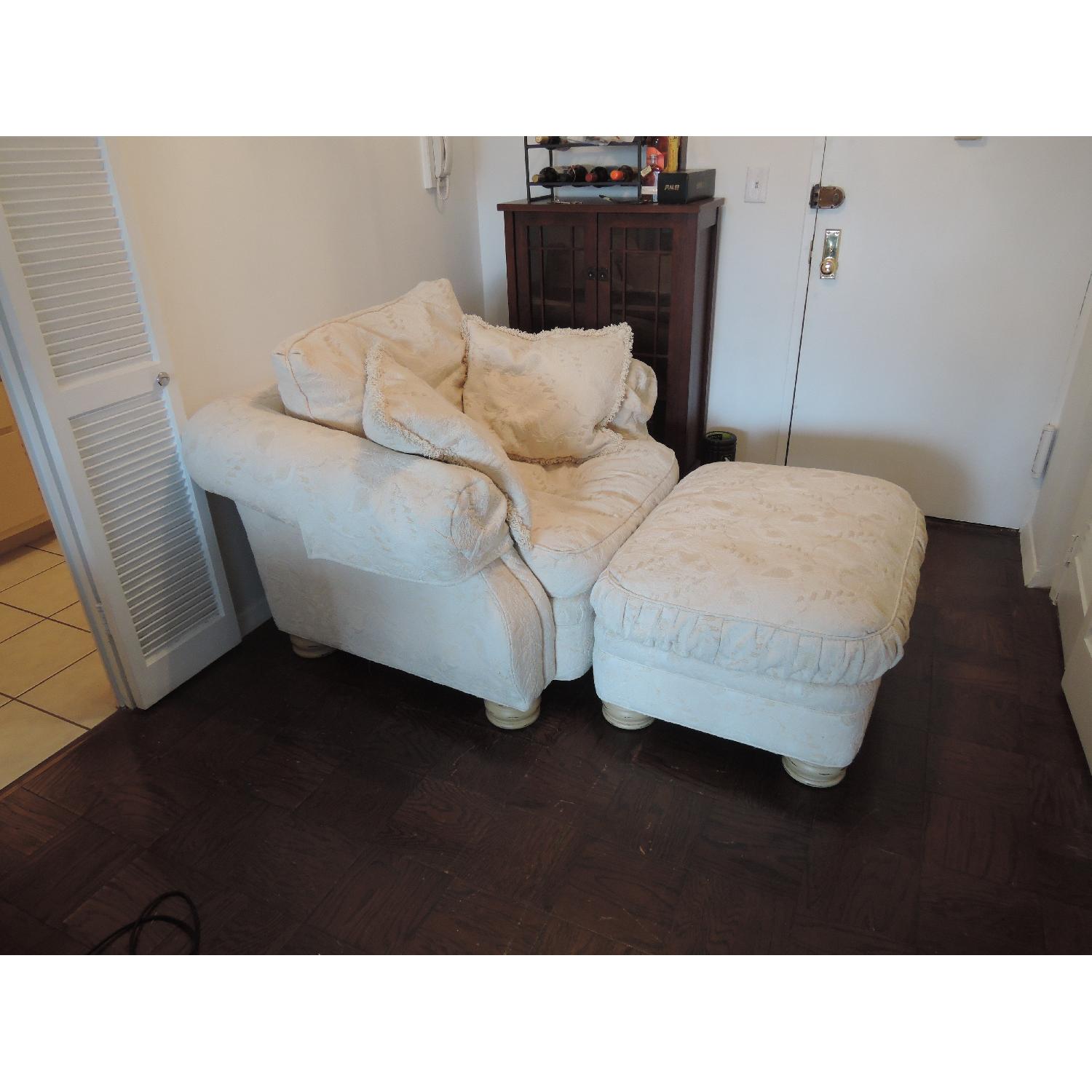 Carol Hicks Bolton for E.J.Victor Chair & Ottoman - image-2