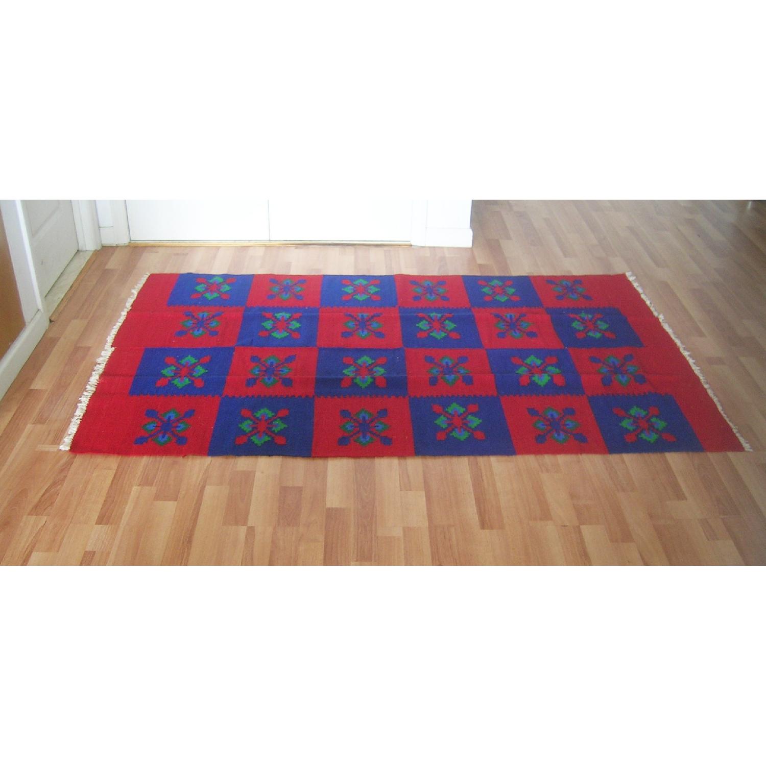 Vintage Handmade Balkan Kilim Rug - image-1