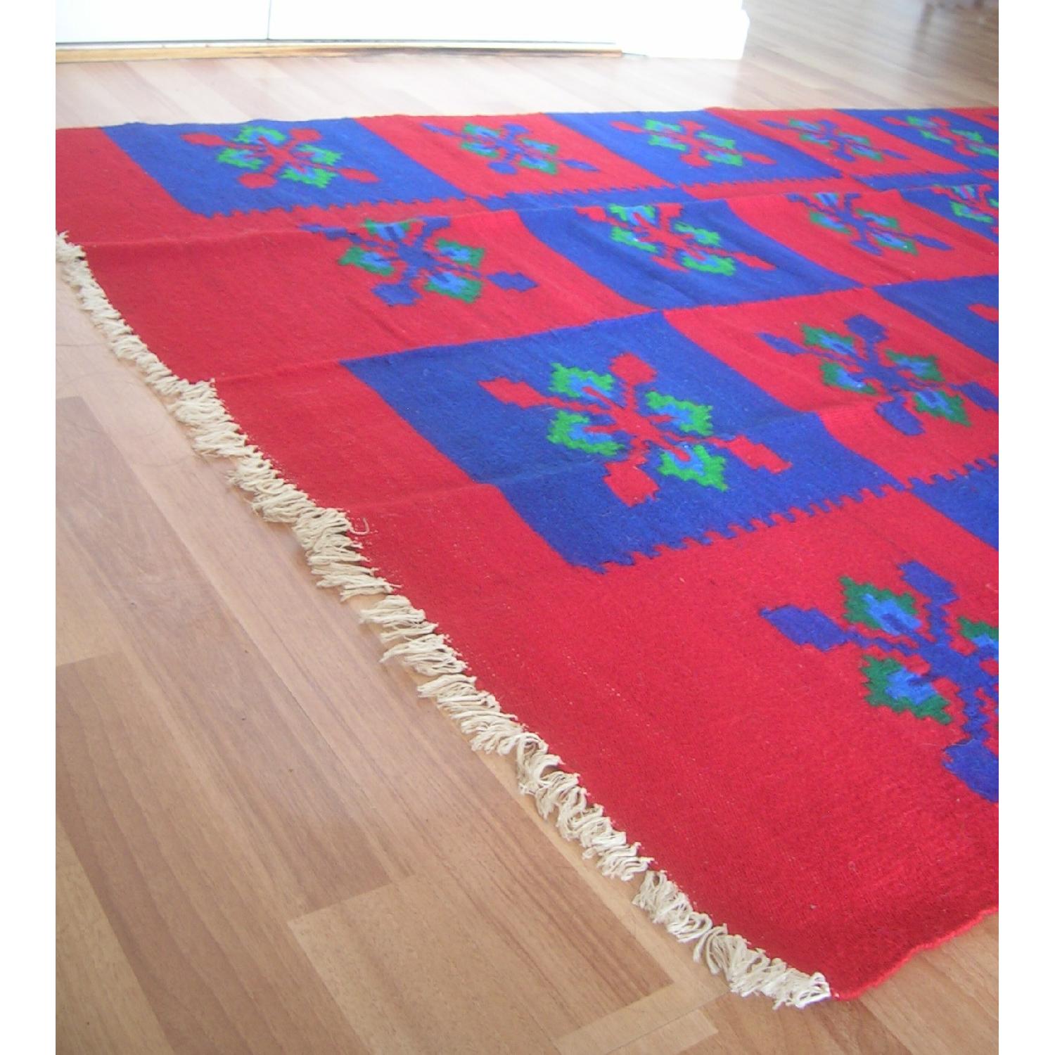 Vintage Handmade Balkan Kilim Rug - image-4