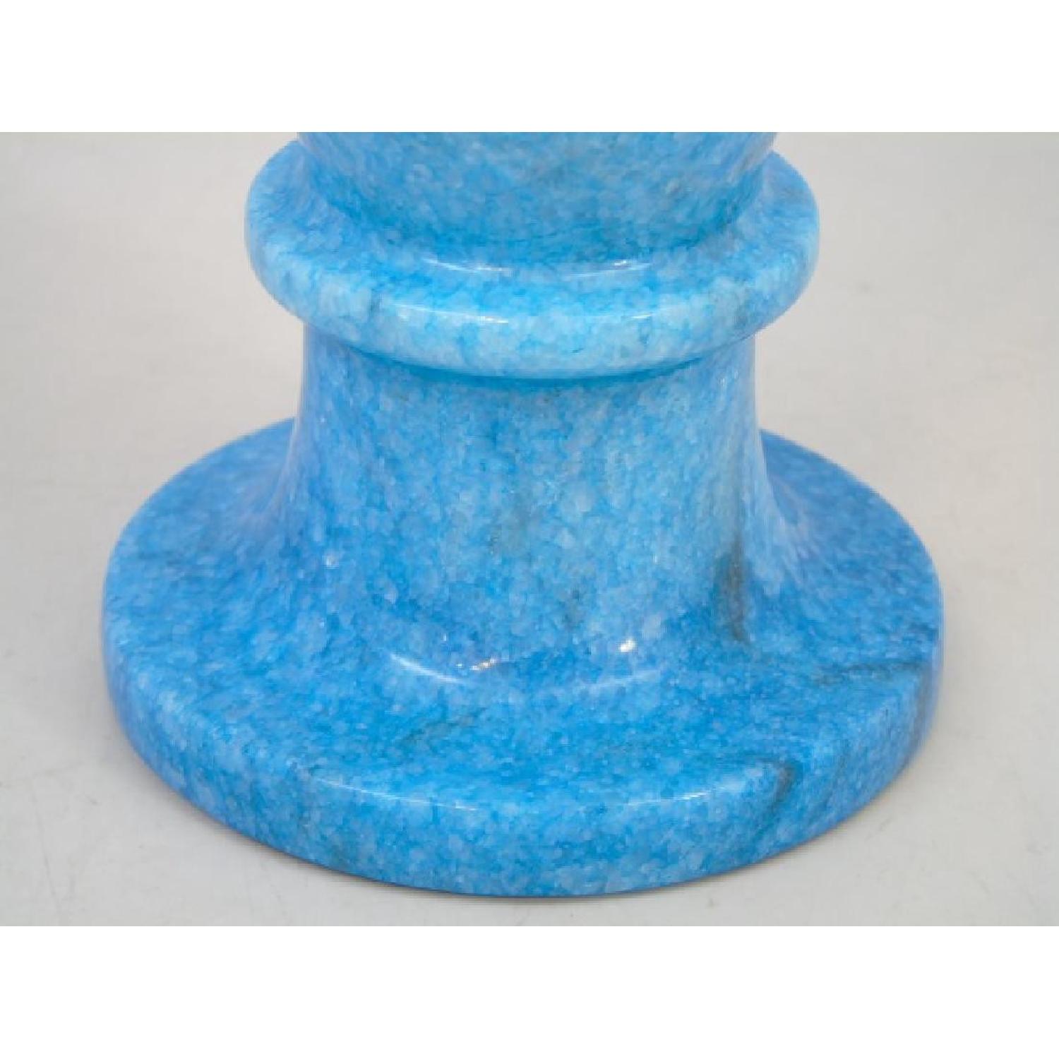 Turquoise Blue Stone Vase - image-2
