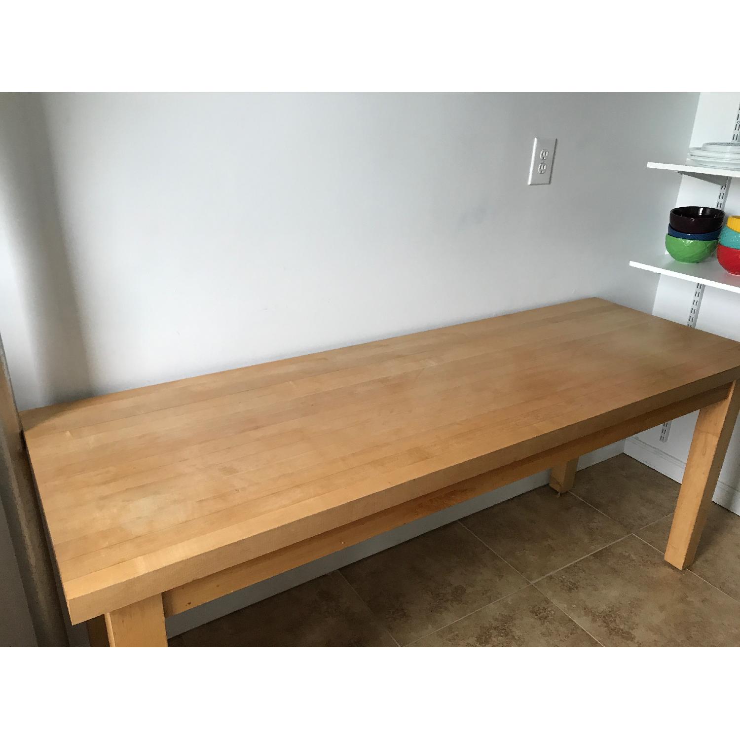 Butcher Block Style Table - image-1