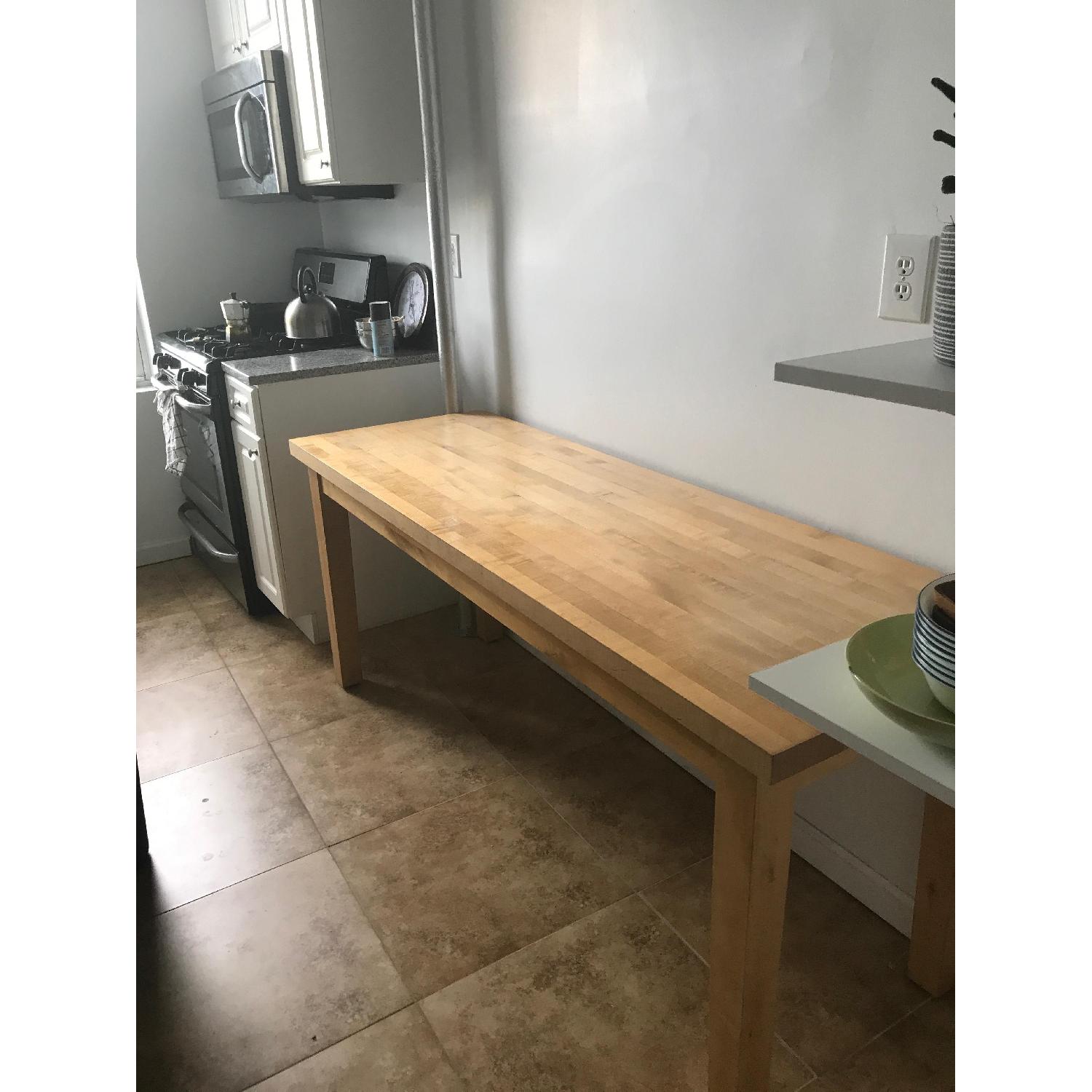 Butcher Block Style Table - image-2