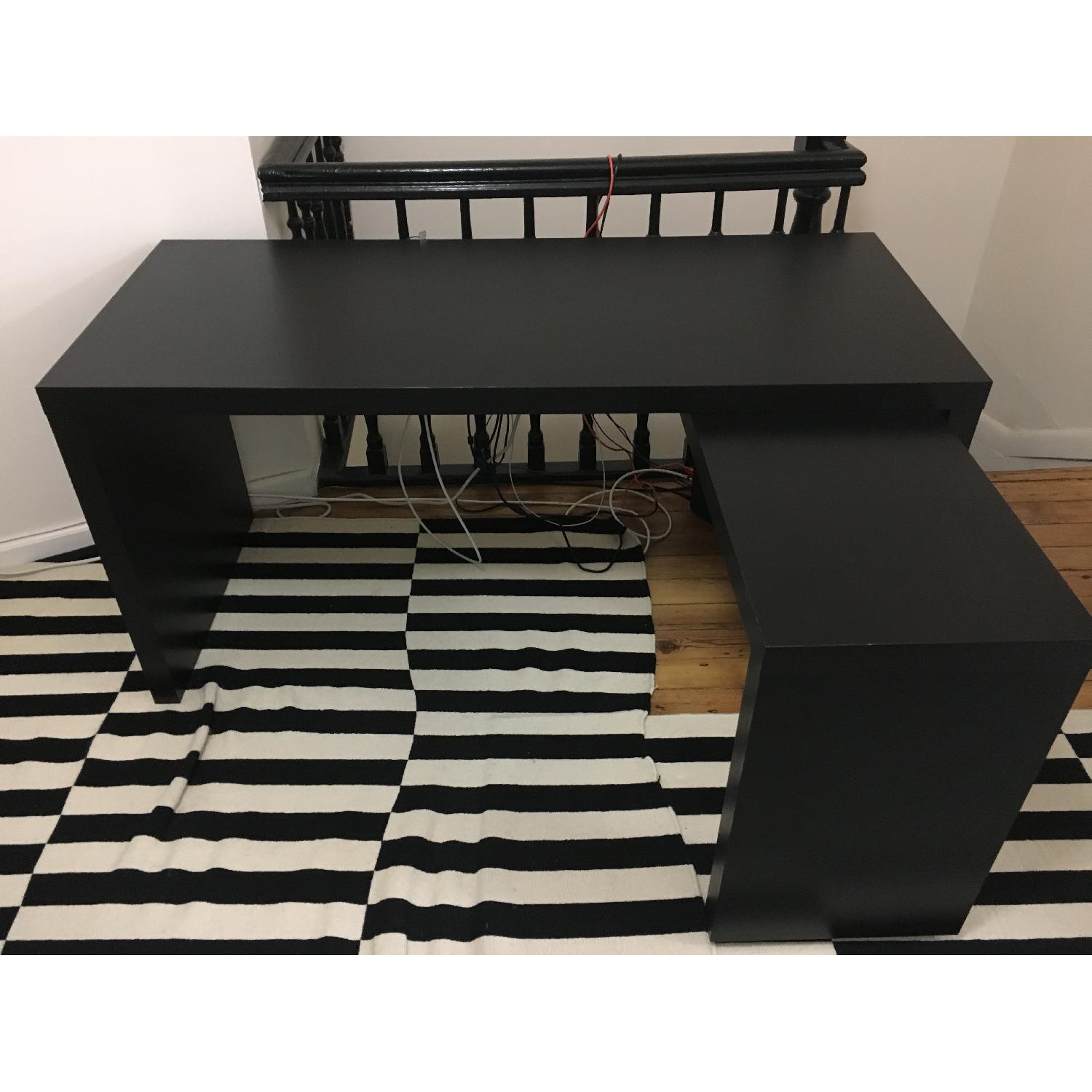 Ikea Malm Desk w/ Pull-Out/Removable Panel & Computer Chair - image-1