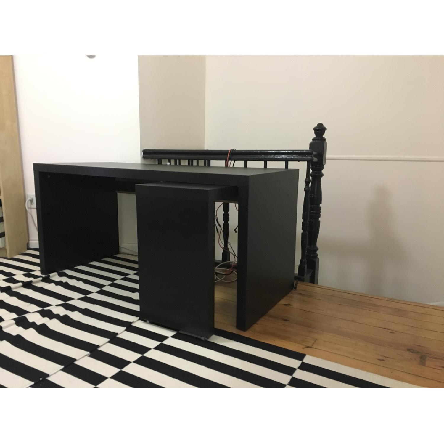 Ikea Malm Desk w/ Pull-Out/Removable Panel & Computer Chair - image-4