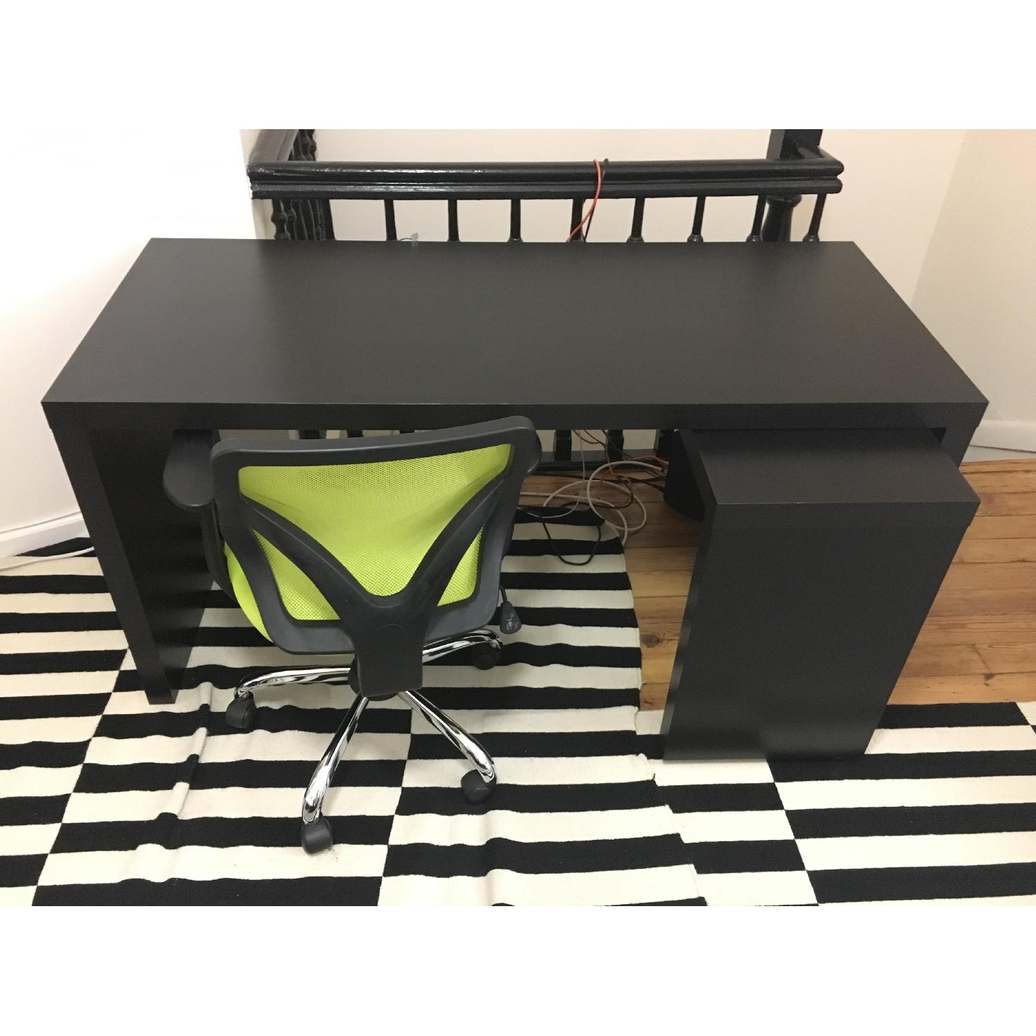 Ikea Malm Desk w/ Pull-Out/Removable Panel & Computer Chair - image-5