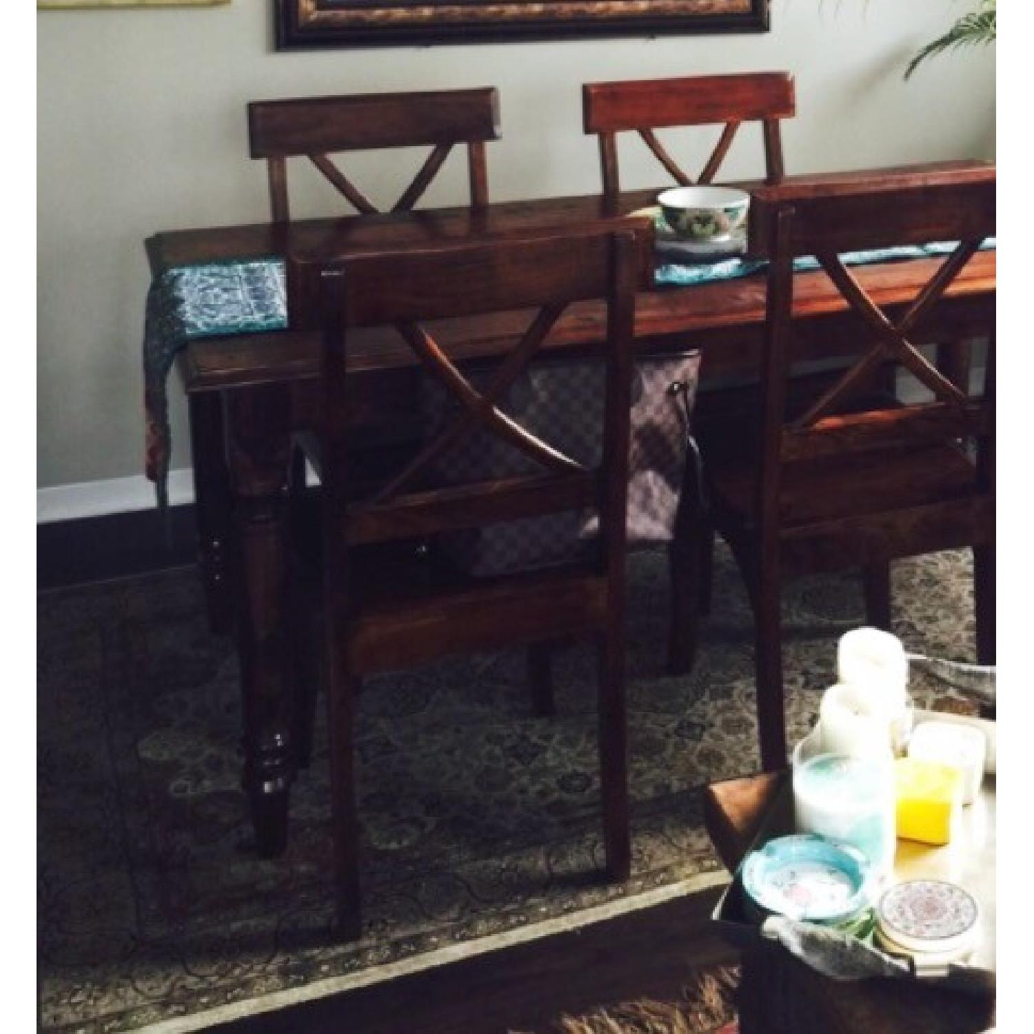 Wood Dining Table w/ 4 Chairs - AptDeco