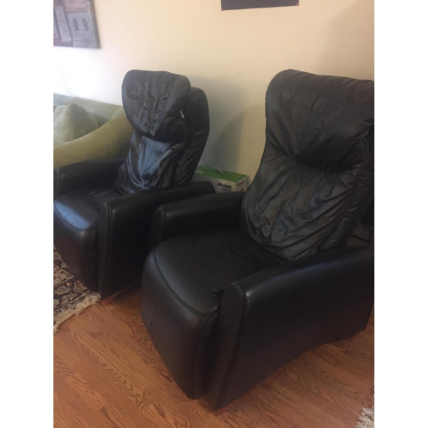 Automatic Leather Recliners w/ Tempur-pedic Headrest - image-2