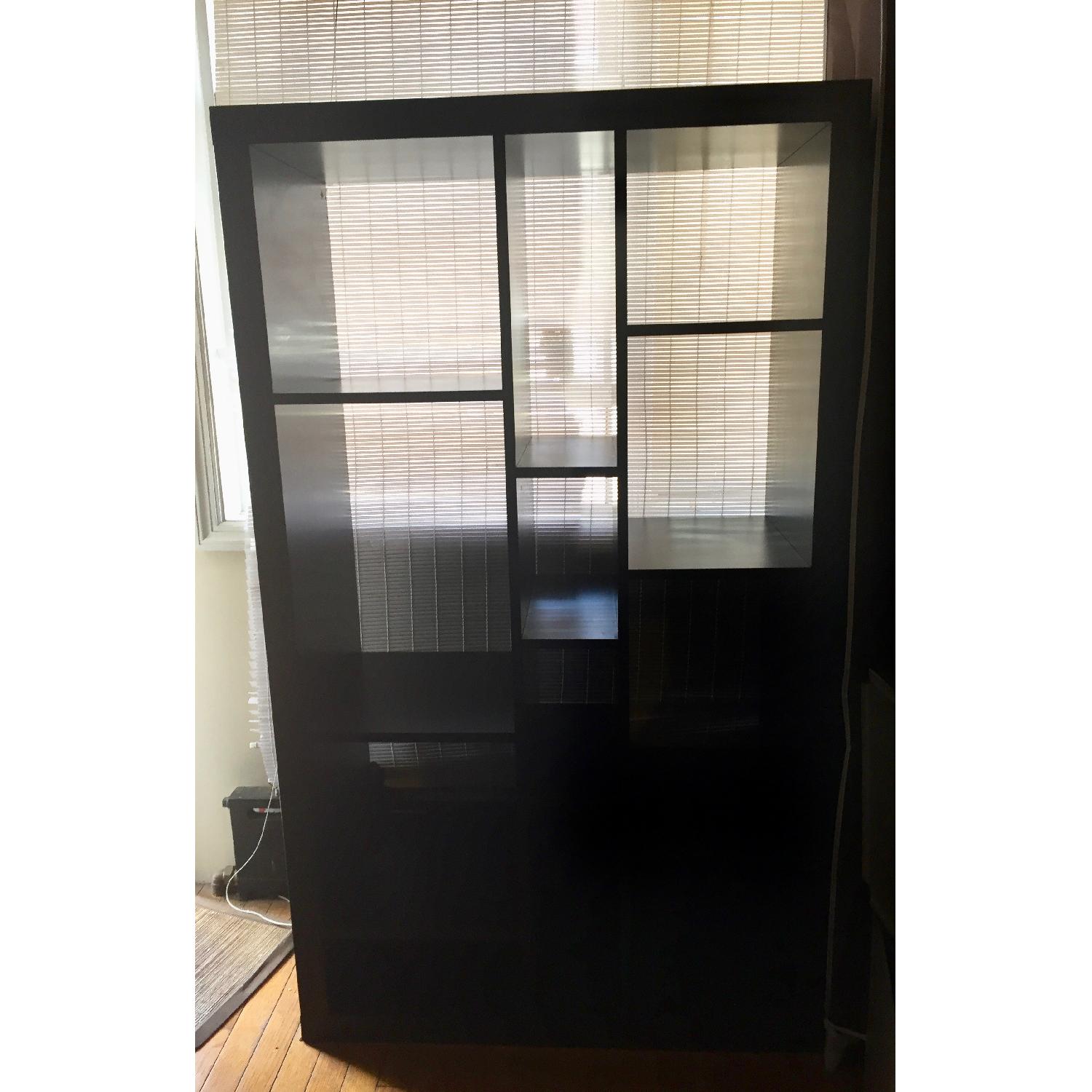 Espresso Solid Wood Cube Organizer - image-1