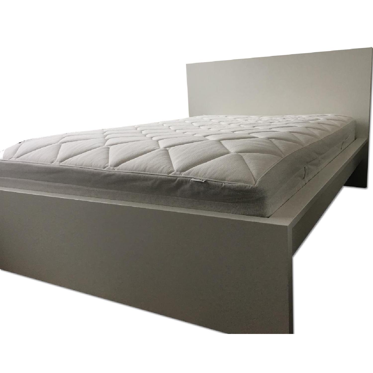 Ikea Malm Full High Bed Frame w/ Slatted Bed Base in White AptDeco