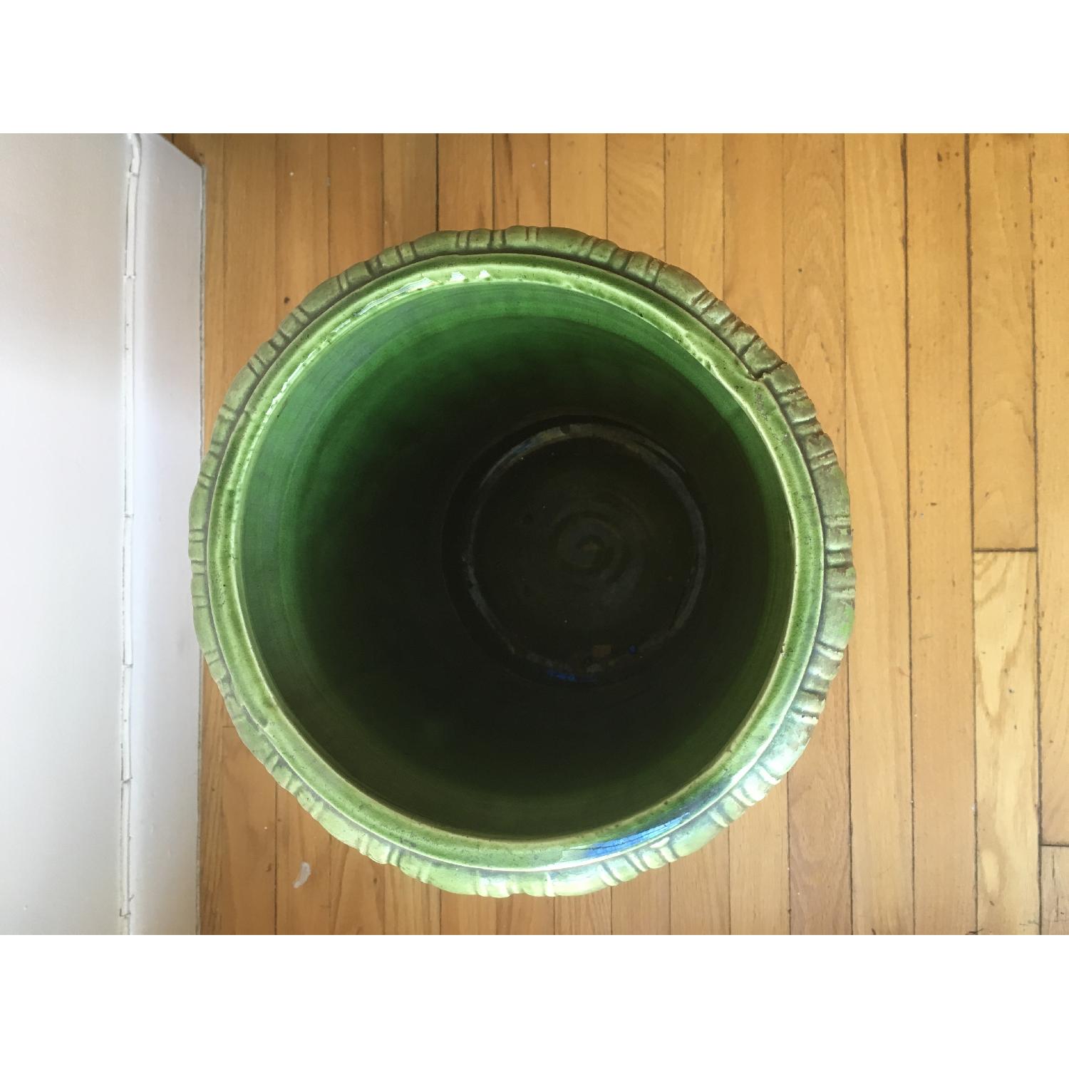 Antique McCoy Green Umbrella Stand - image-3