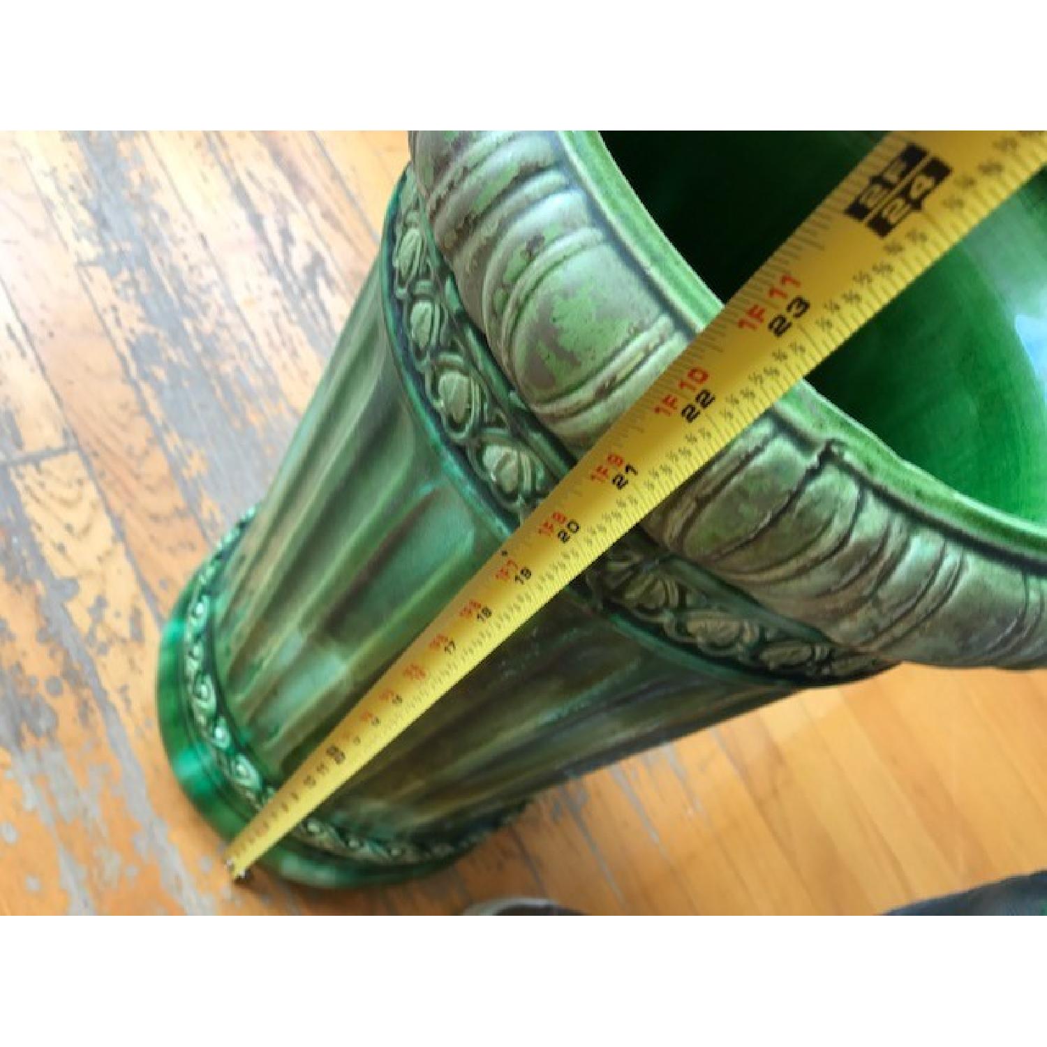 Antique McCoy Green Umbrella Stand - image-6