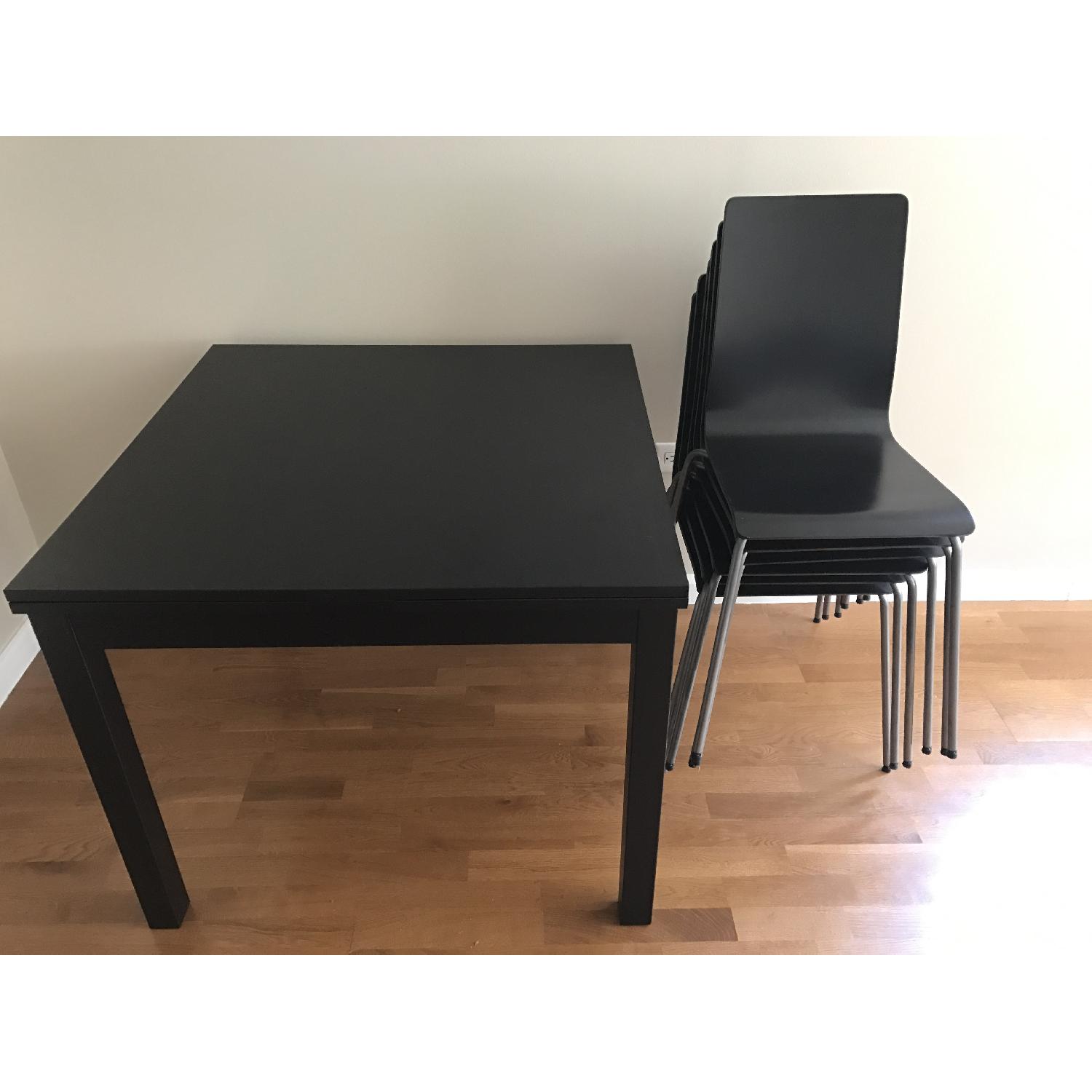 Ikea Extendable Dining Room Table w/ 6 Chairs - image-7